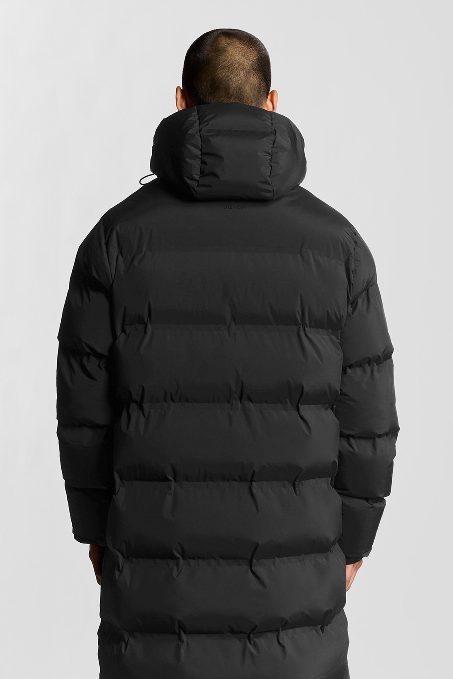 WELDED LONGLINE PUFFER JACKET JET BLACK 3