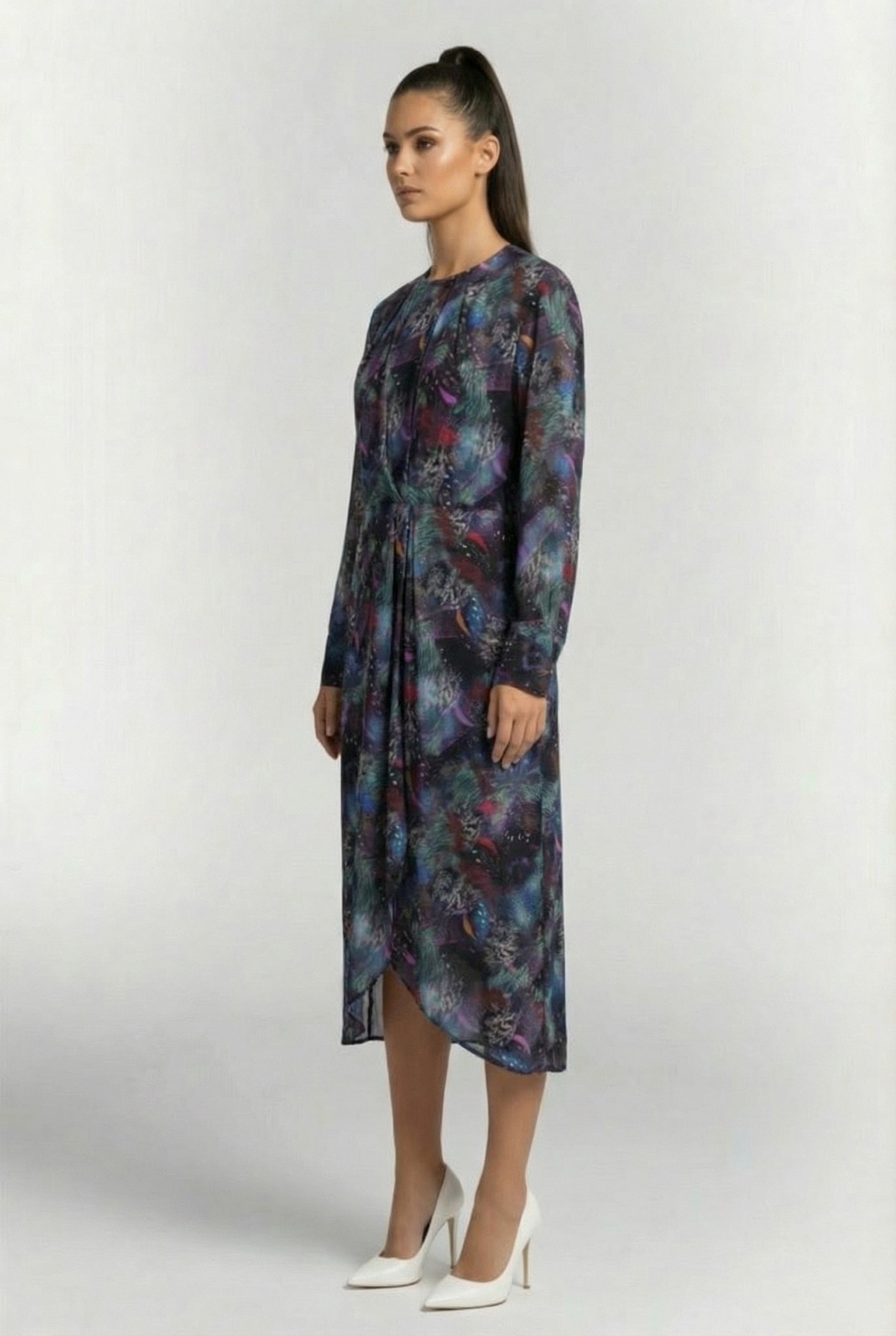 CHENOA DRESS PURPLE/MULTICO 3