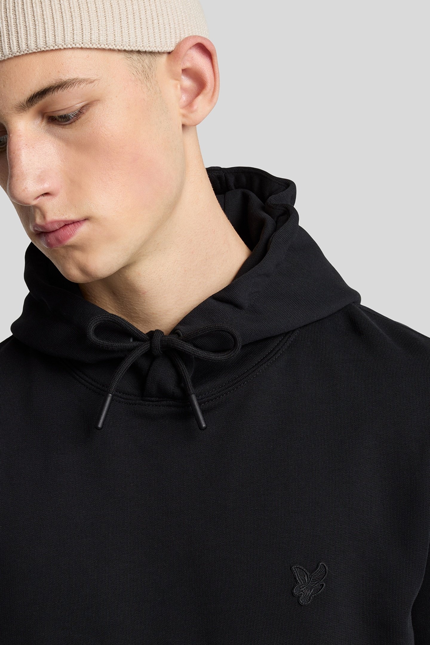 SUPERFINE PULLOVER HOODIE JET BLACK 5
