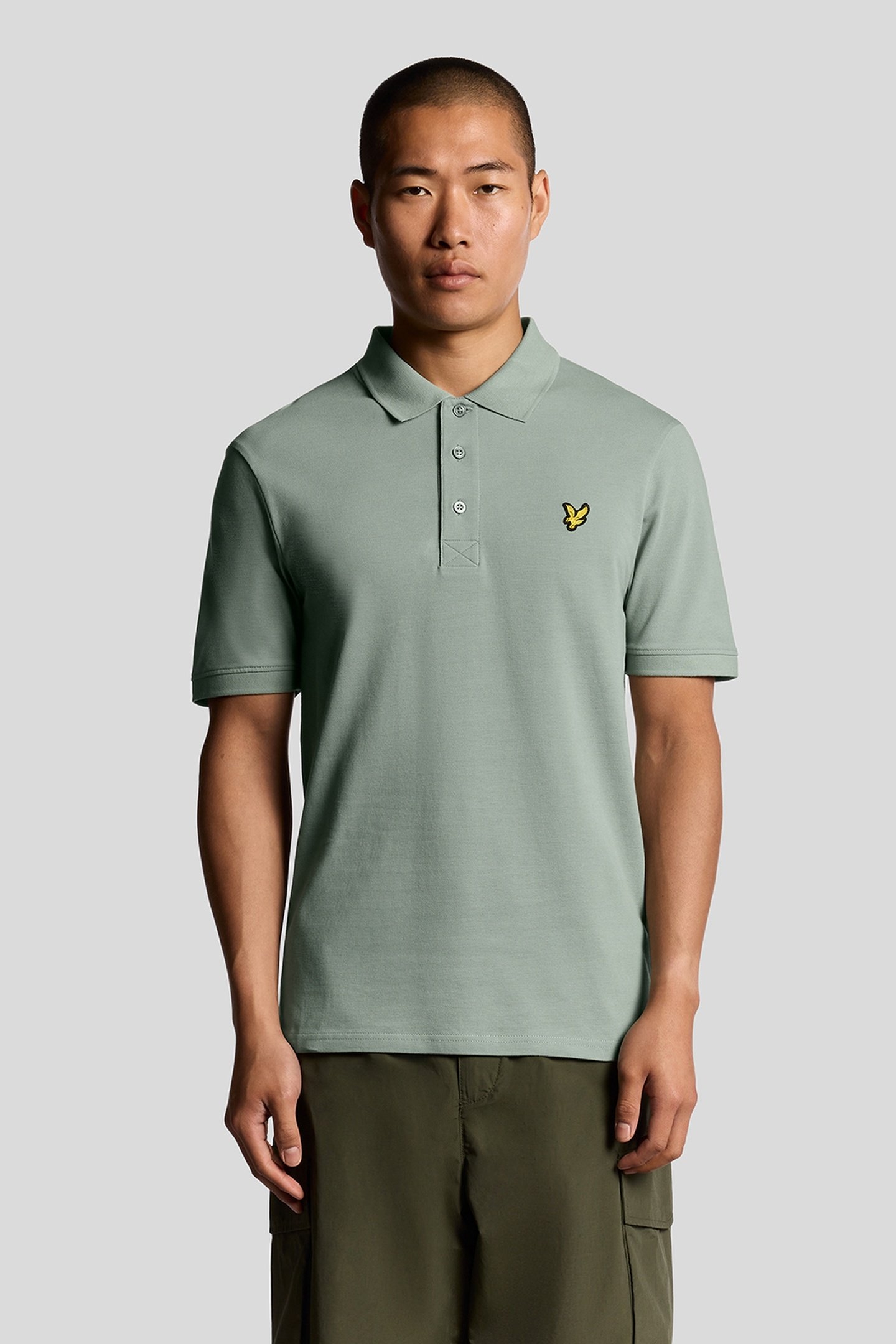 PLAIN POLO SHIRT COLD MINT 1