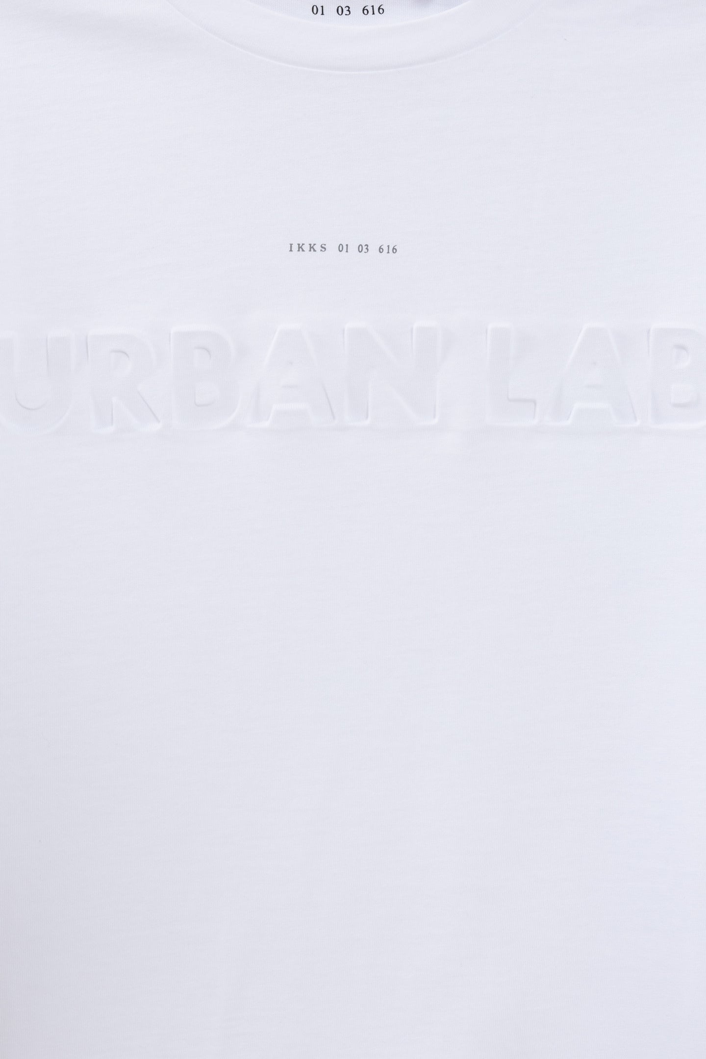 WHITE DRY FAST T-SHIRT WITH EMBOSSED SLOGAN 6
