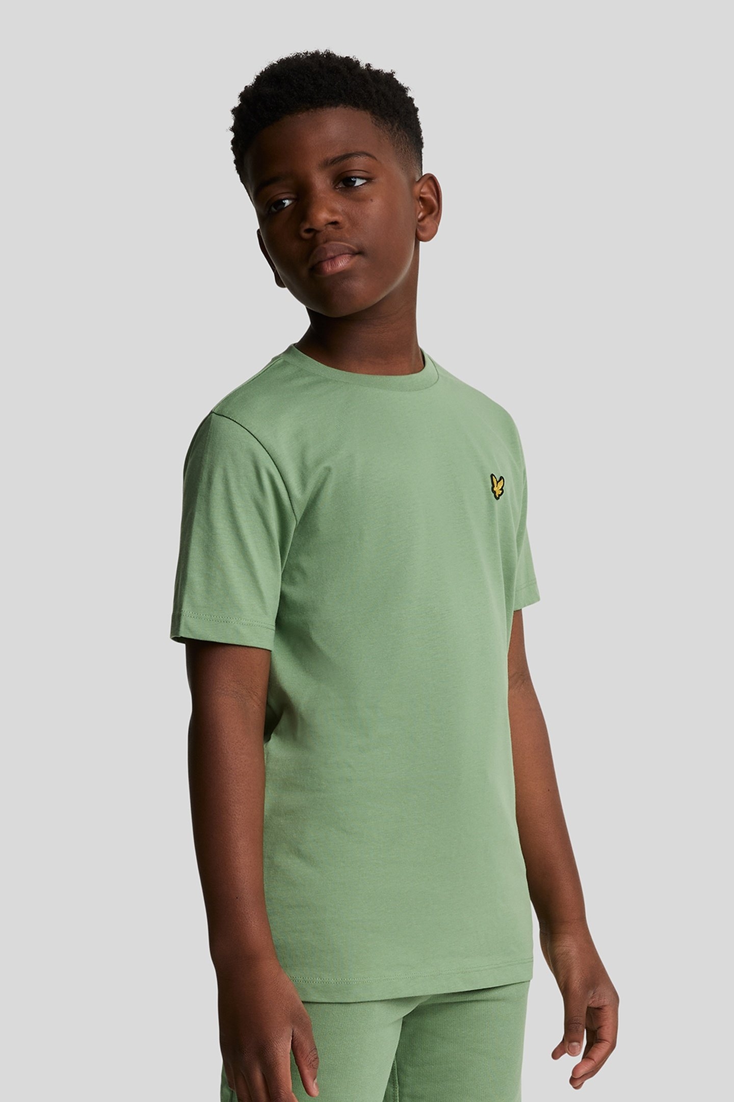 PLAIN T-SHIRT SMOKE GREEN 2