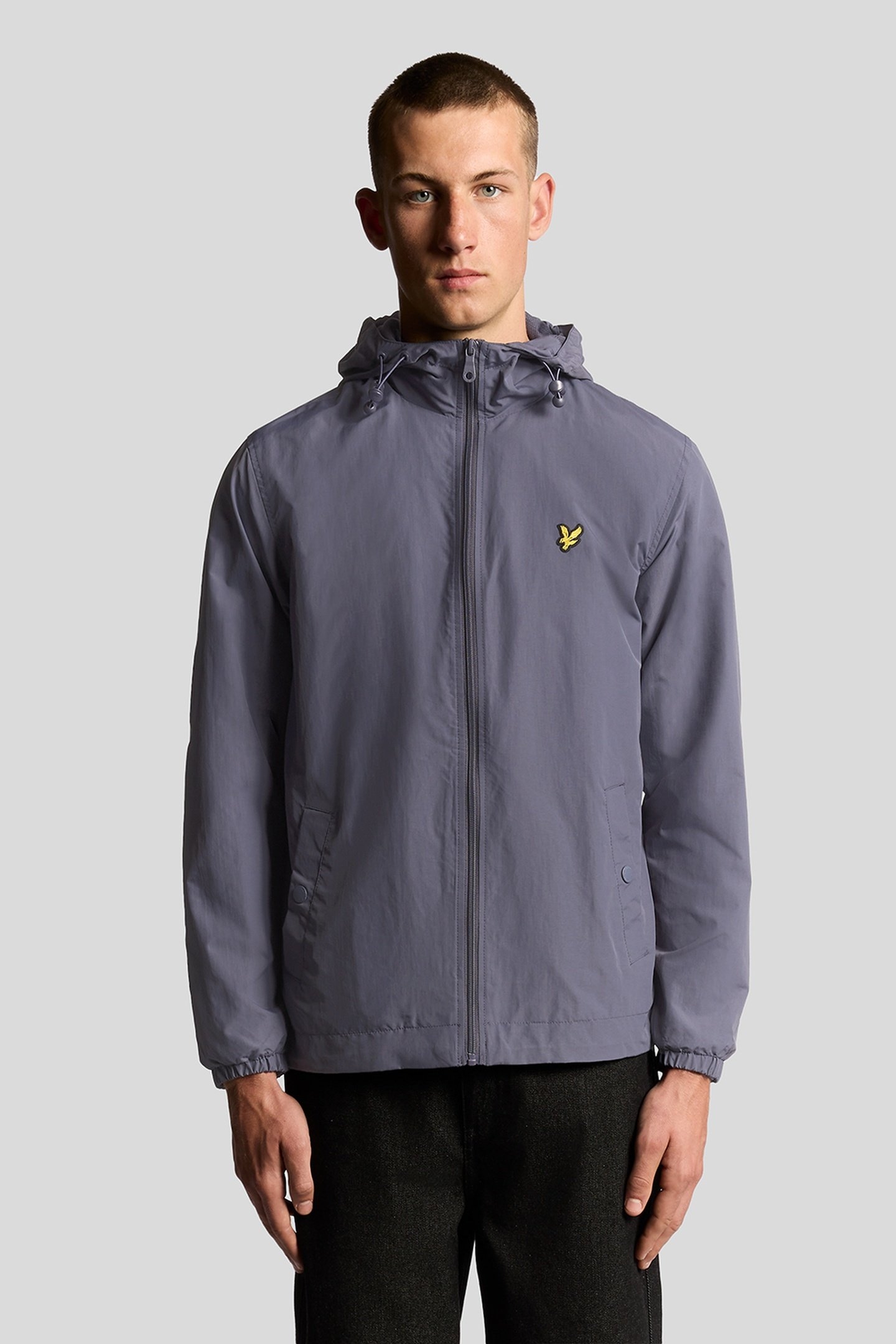 ZIP THROUGH HOODED JACKET GRAYSTONE 1