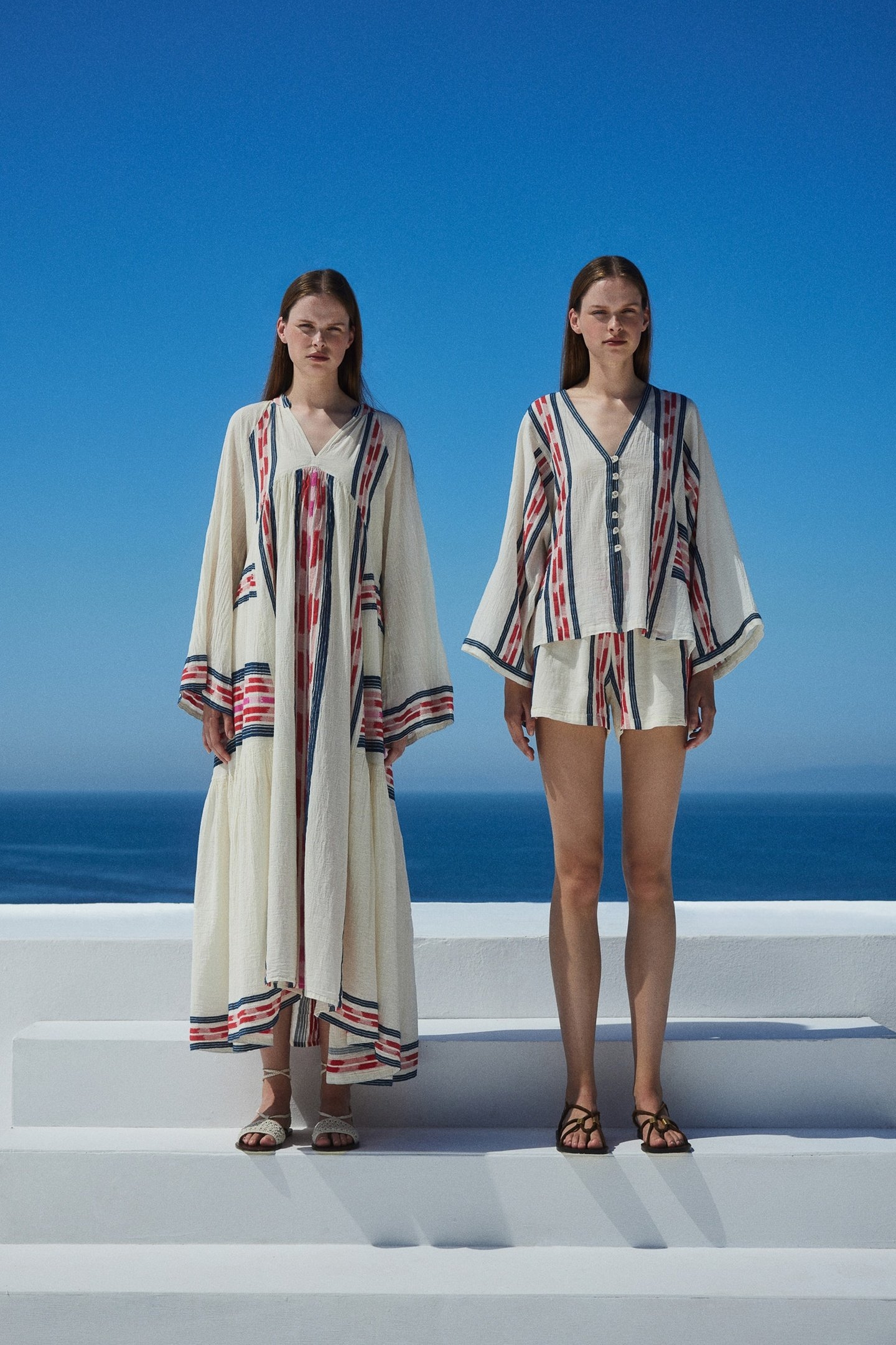 POWER LONG DRESS JACQUARD NAVY RED 6