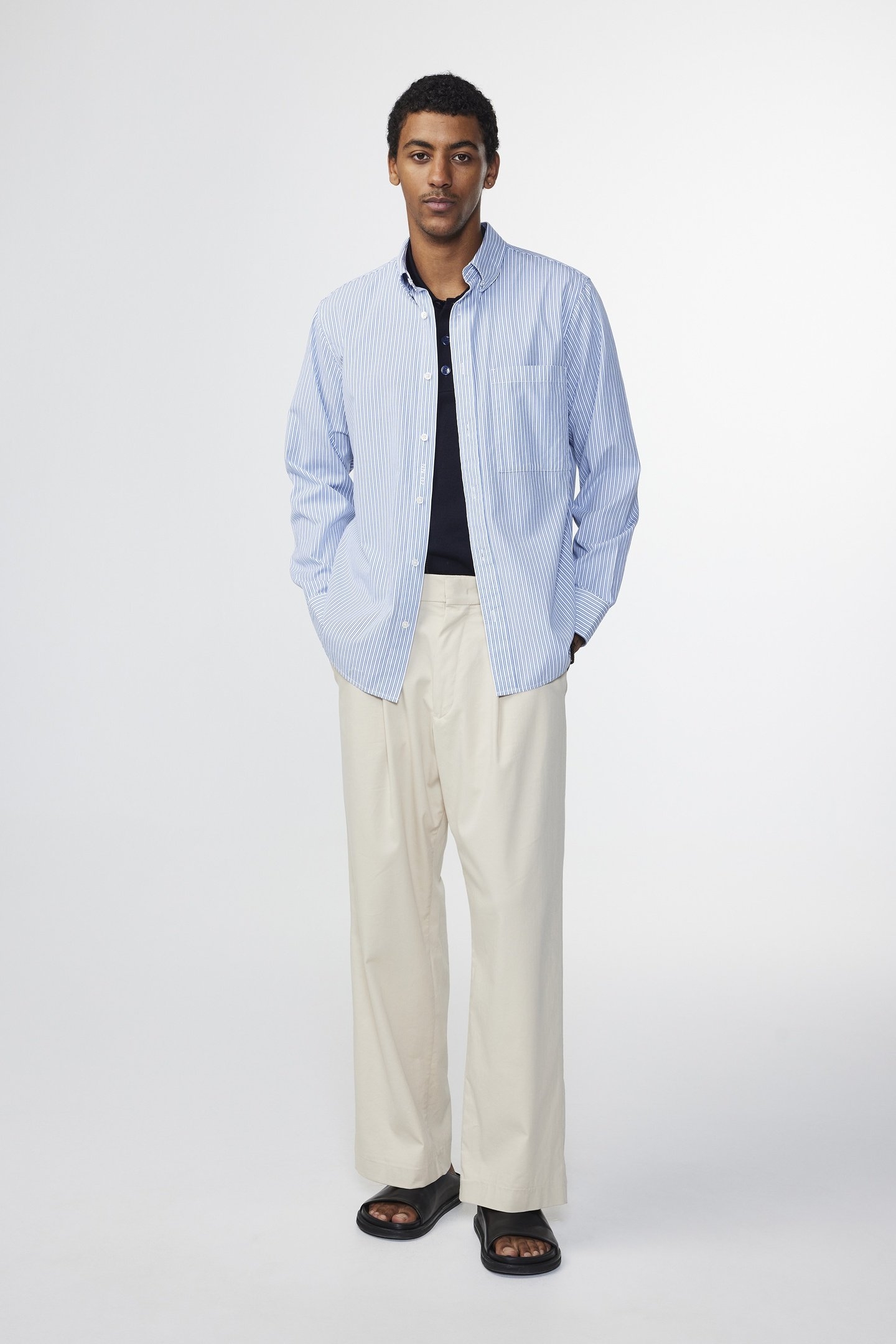 COHEN SHIRT 5222 BLUE STRIPE 1