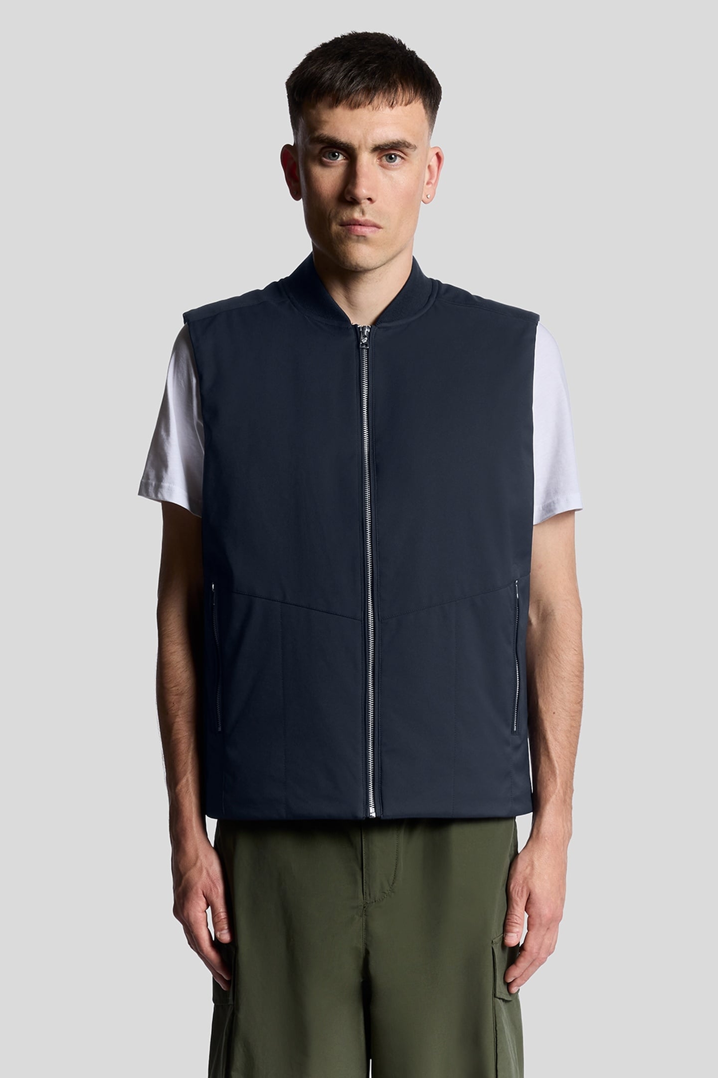 QUILTED SHELL GILET DARK NAVY 1