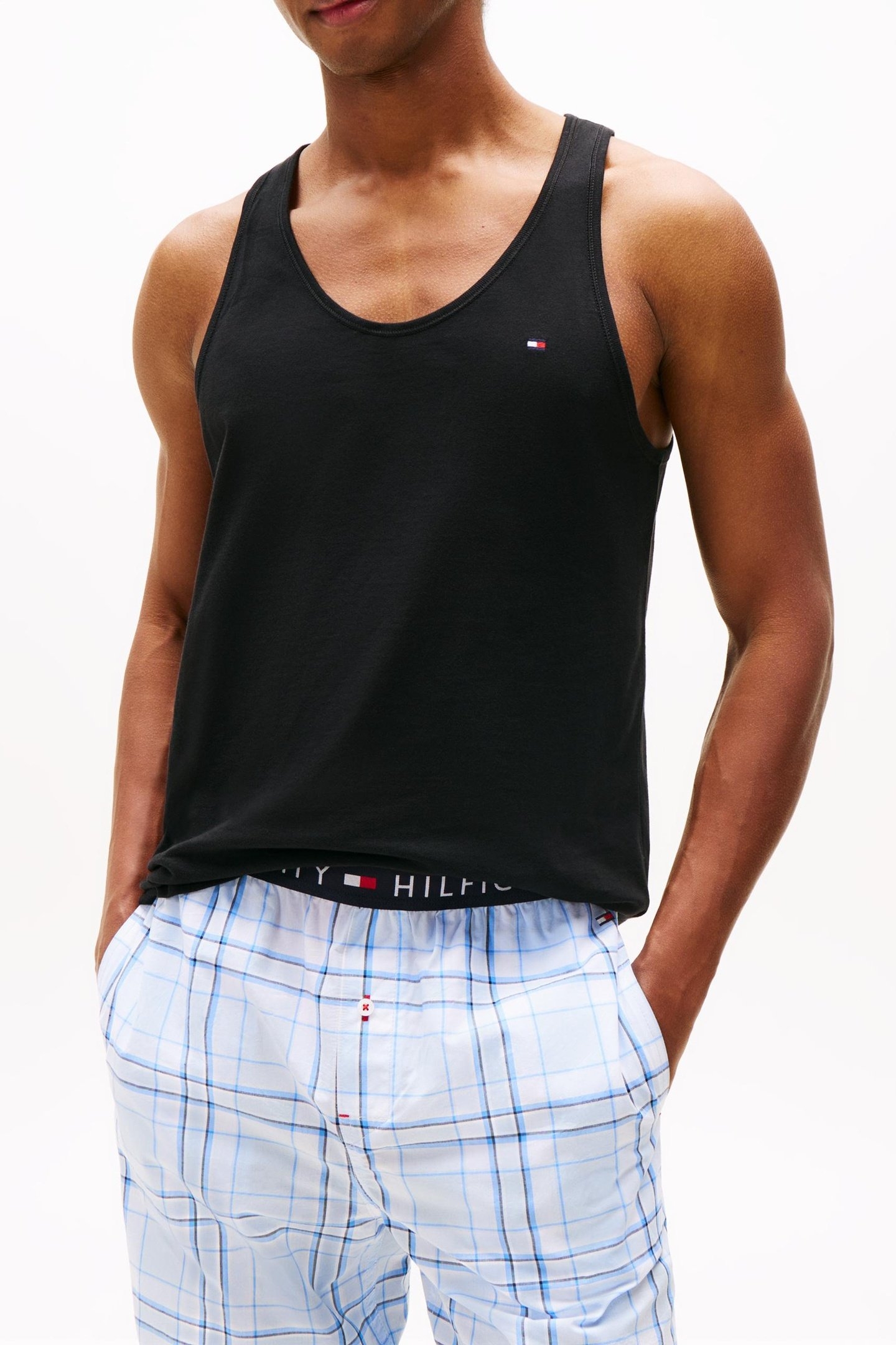 3-PACK ROUND NECK TANK TOPS BLACK 4