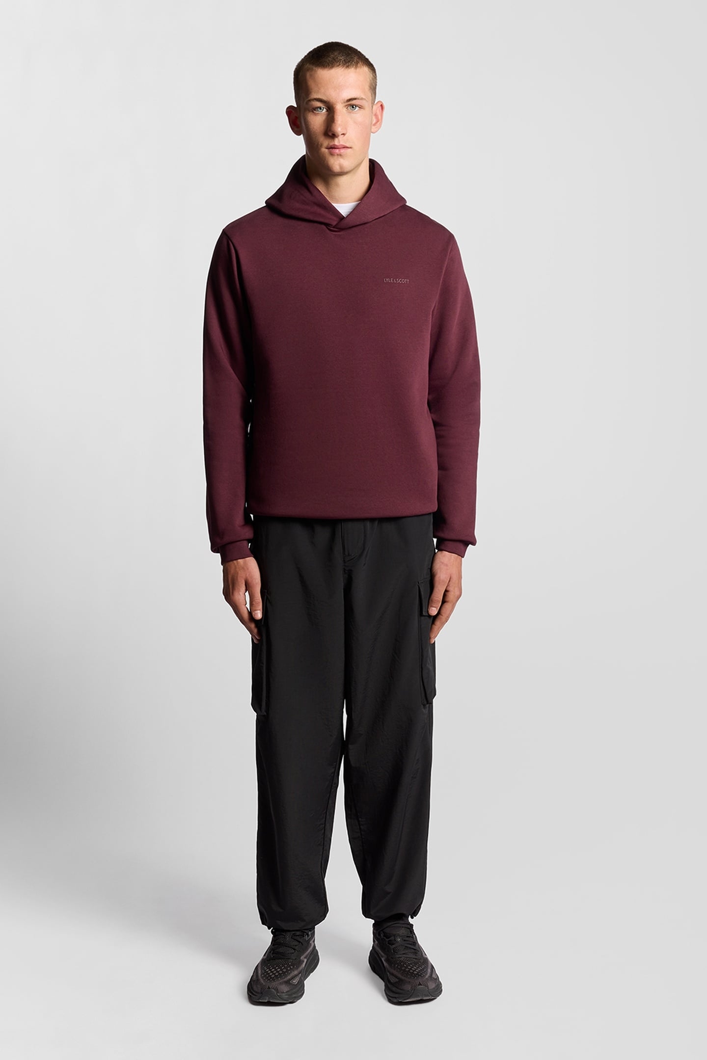 LOGO BRUSHBACK PULLOVER HOODIE PORT 1