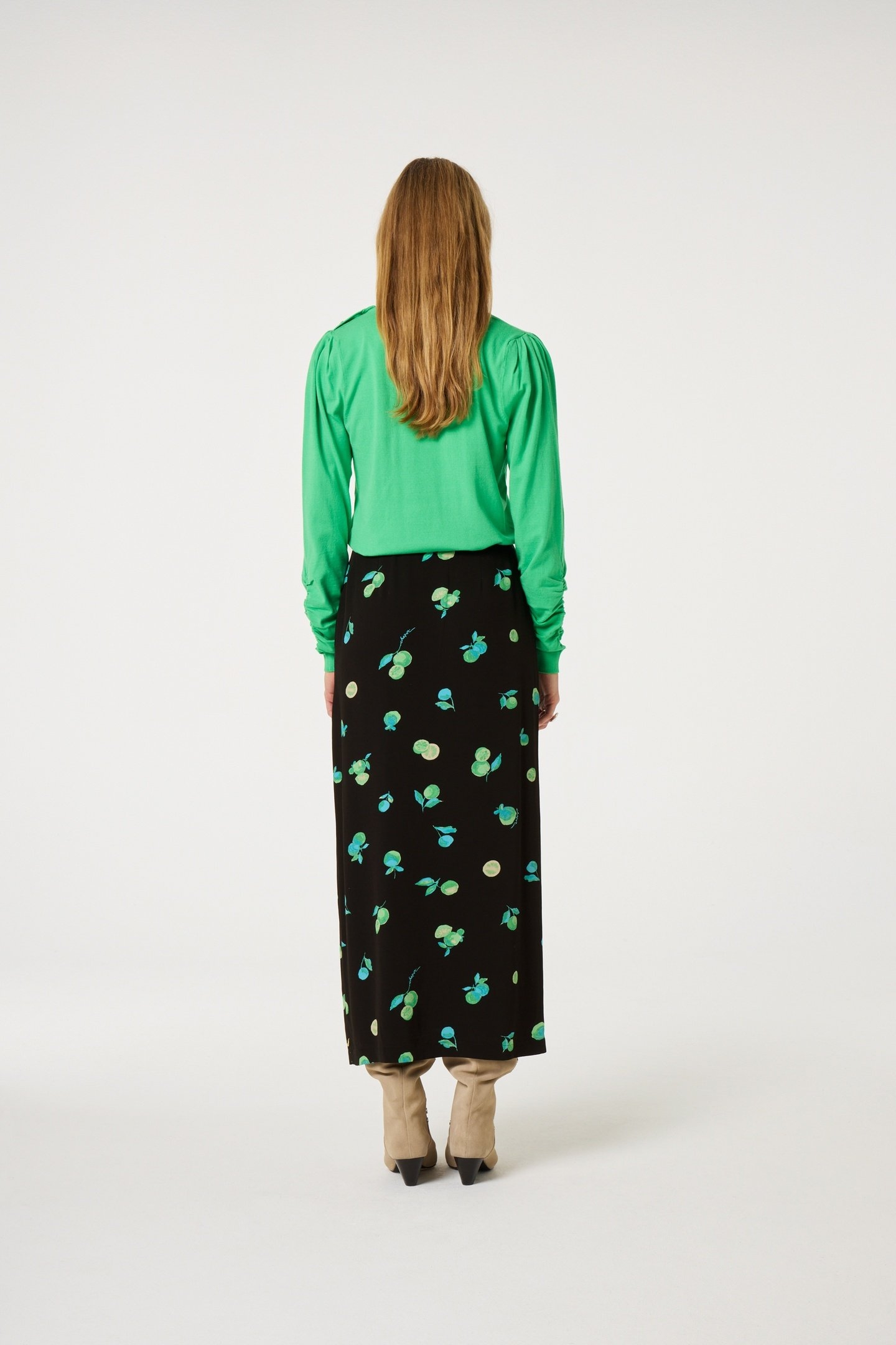 LIONA SKIRT BLACK/GREEN ZEST 2