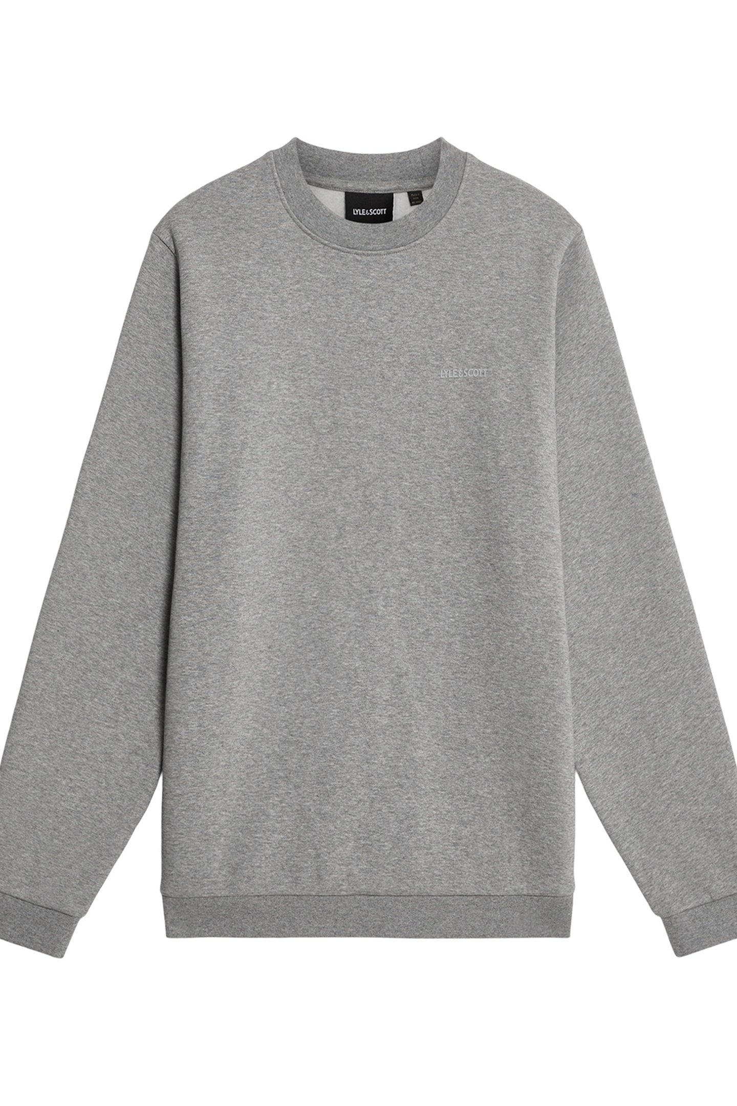 LOGO BRUSHBACK CREW NECK JUMPER MID GREY MARL 4