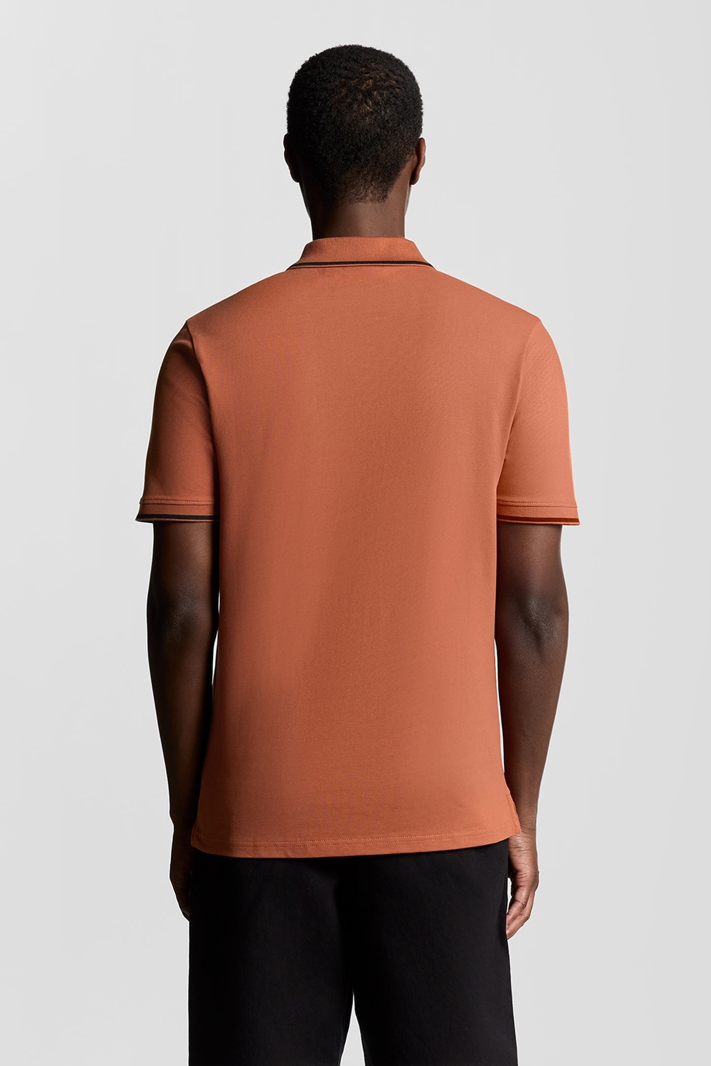 TIPPED POLO SHIRT BRICK/DARK NAVY 2