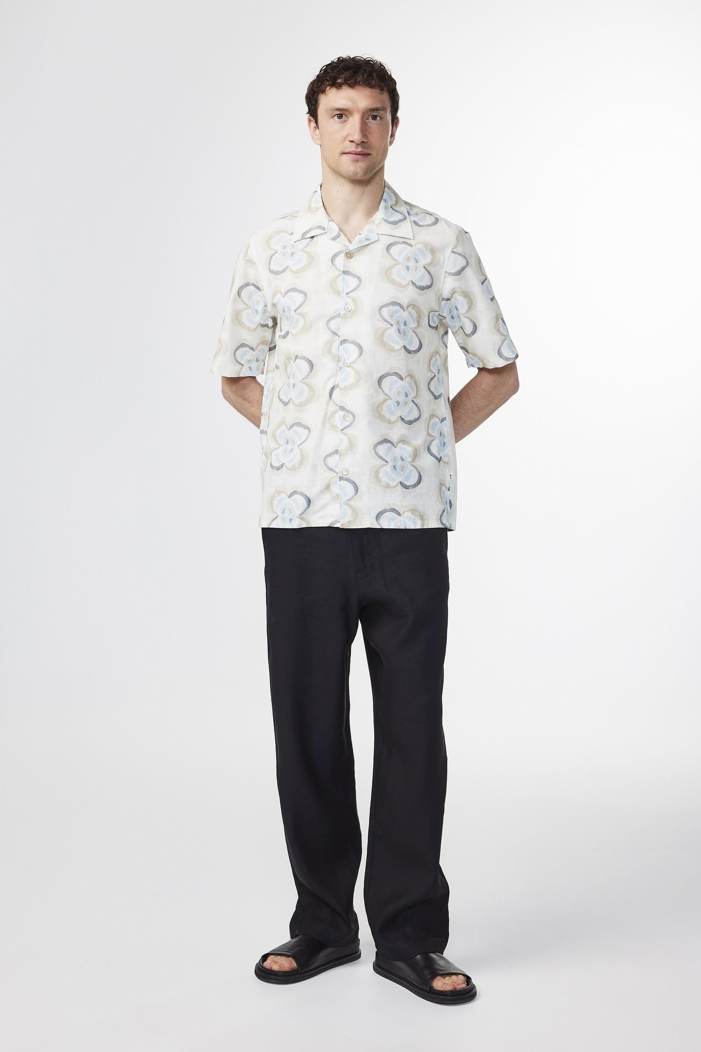 OLE SS SHIRT 5210 ECRU PRINT 1