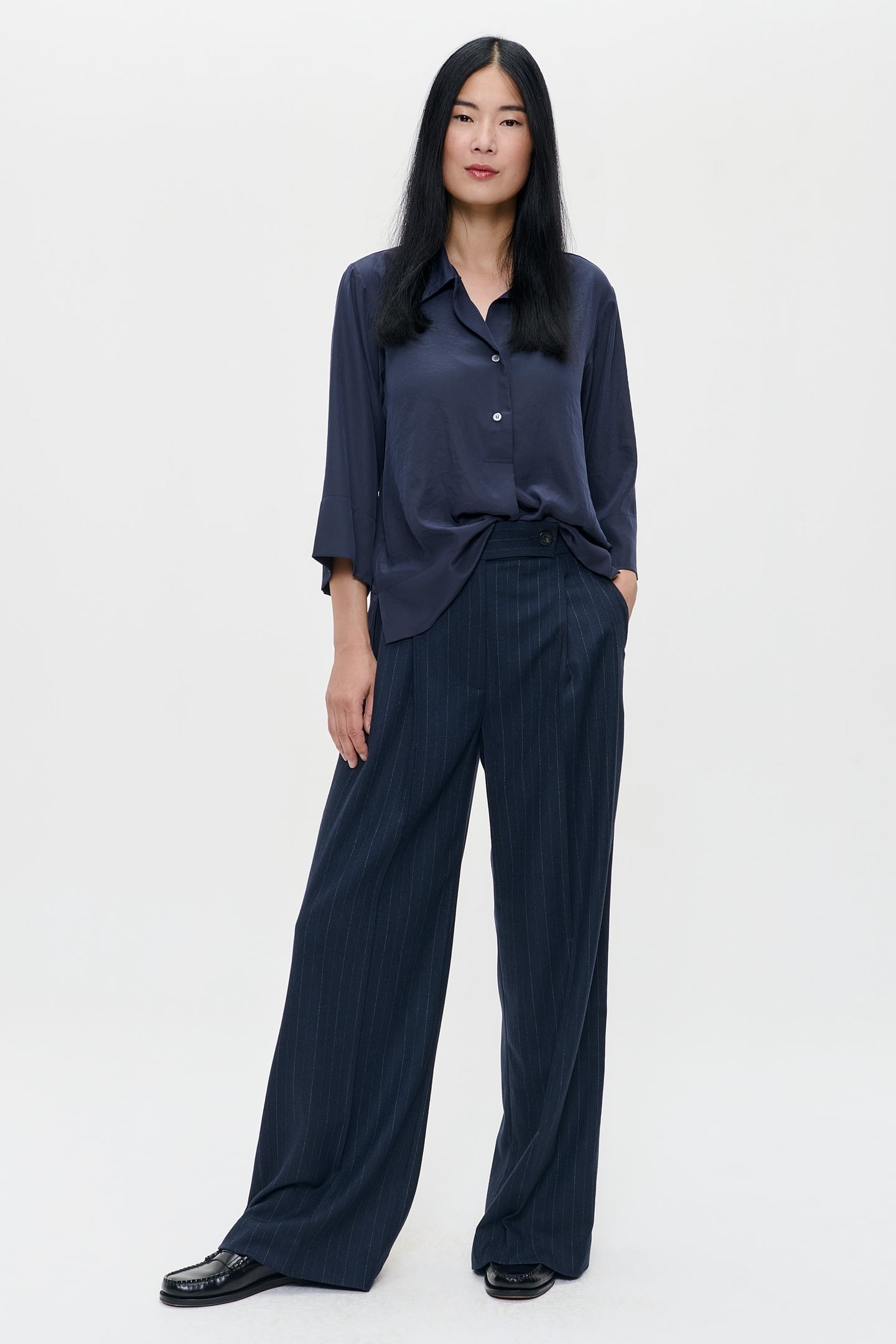 TECHNOSILK RELAXED POLO TOP MIDNIGHT BLUE 1