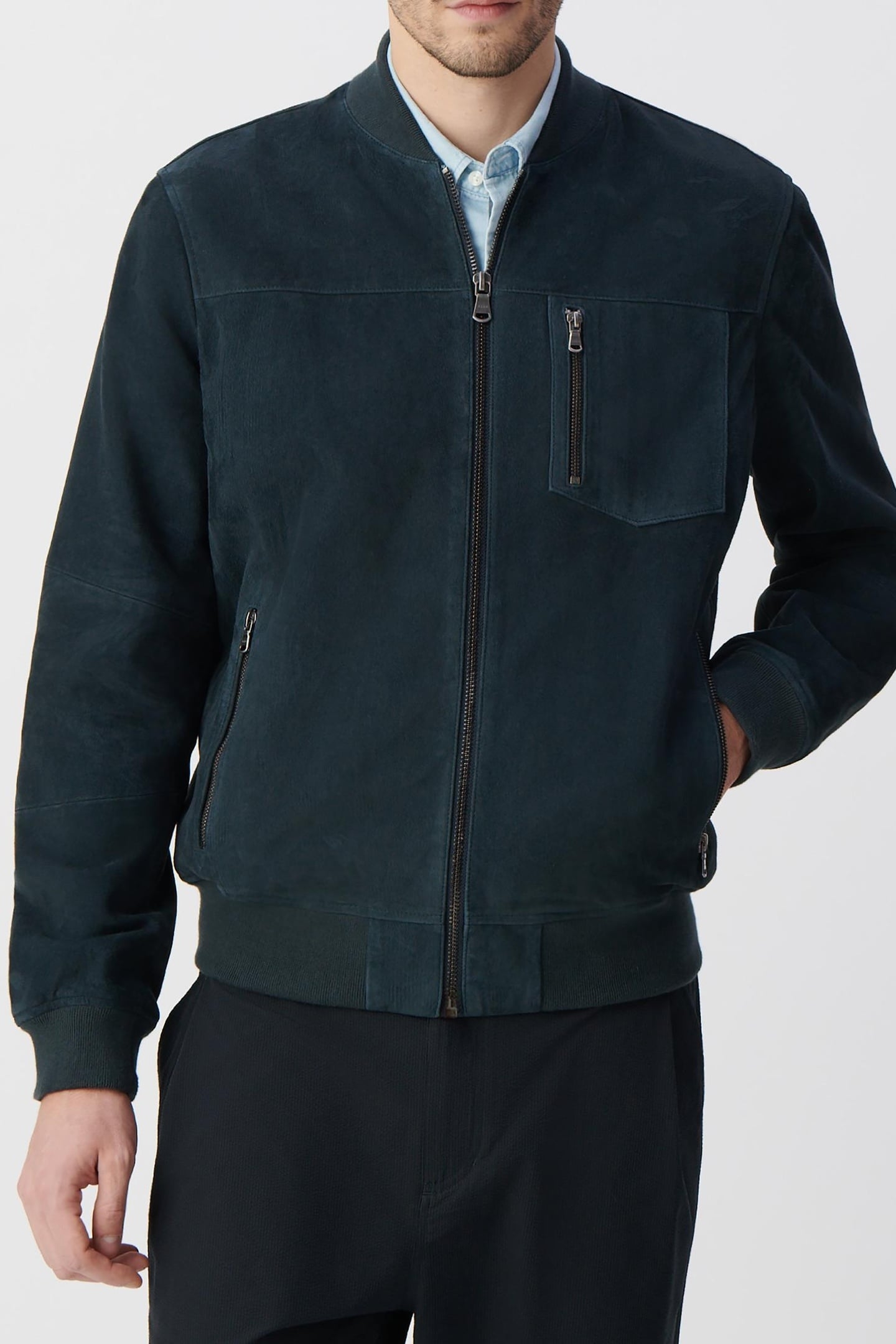 INK SUEDE BOMBER JACKET 3