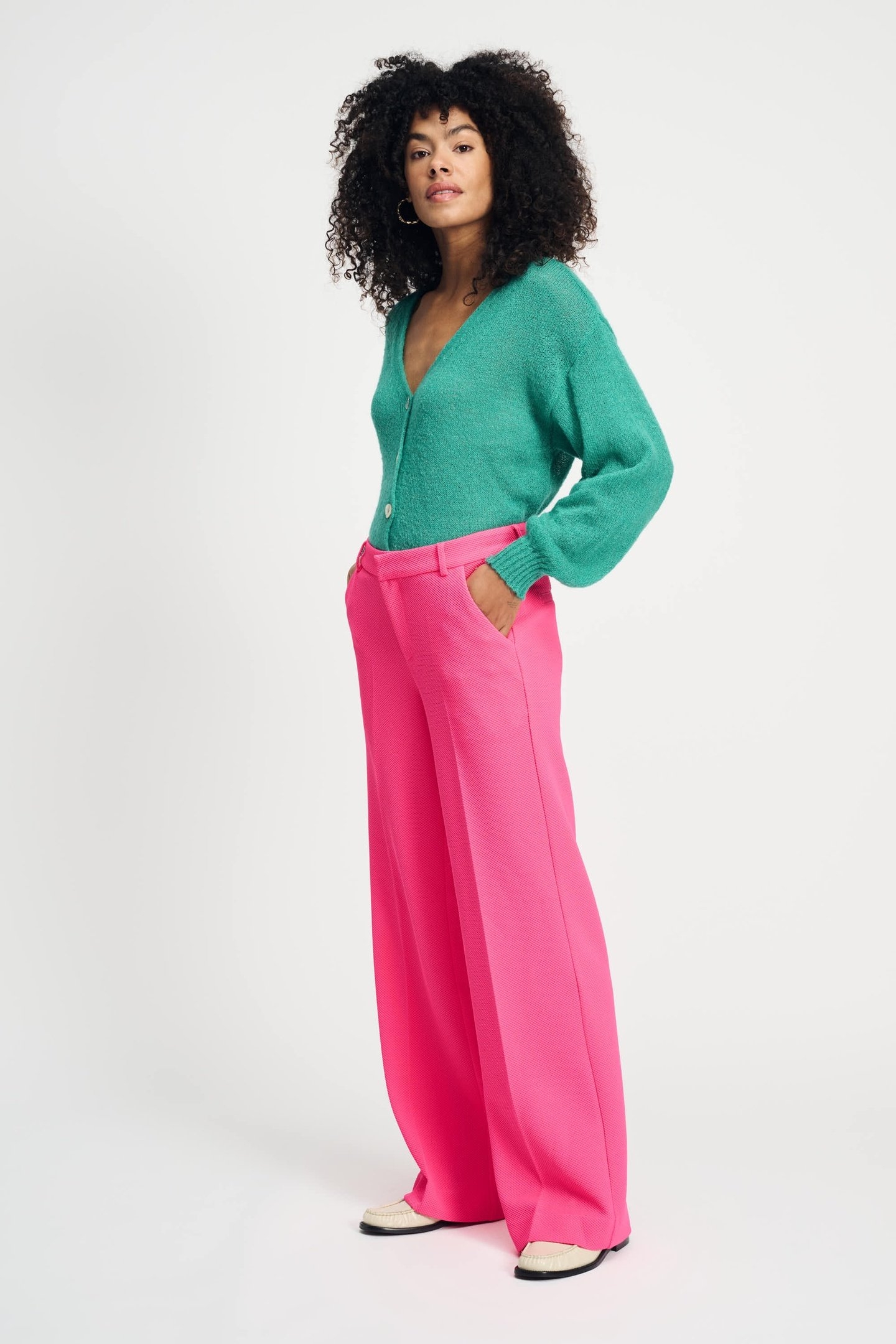 PANTS WIDE LEG VIBRANT PINK 2