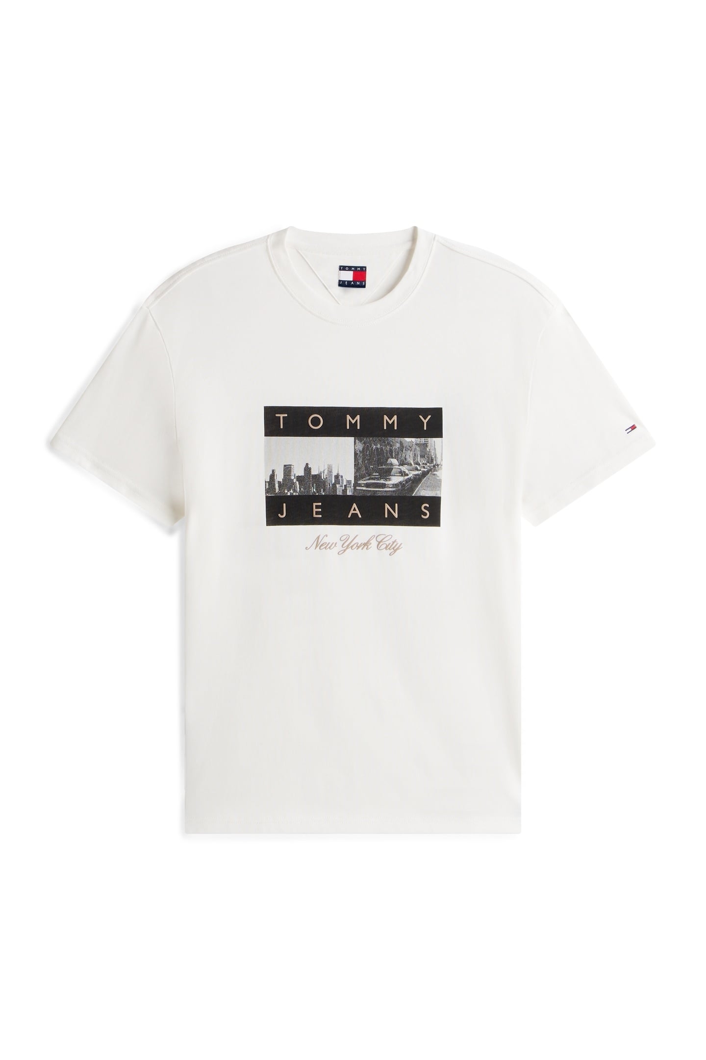 PHOTO PRINT JERSEY CREW NECK T-SHIRT ECRU 4