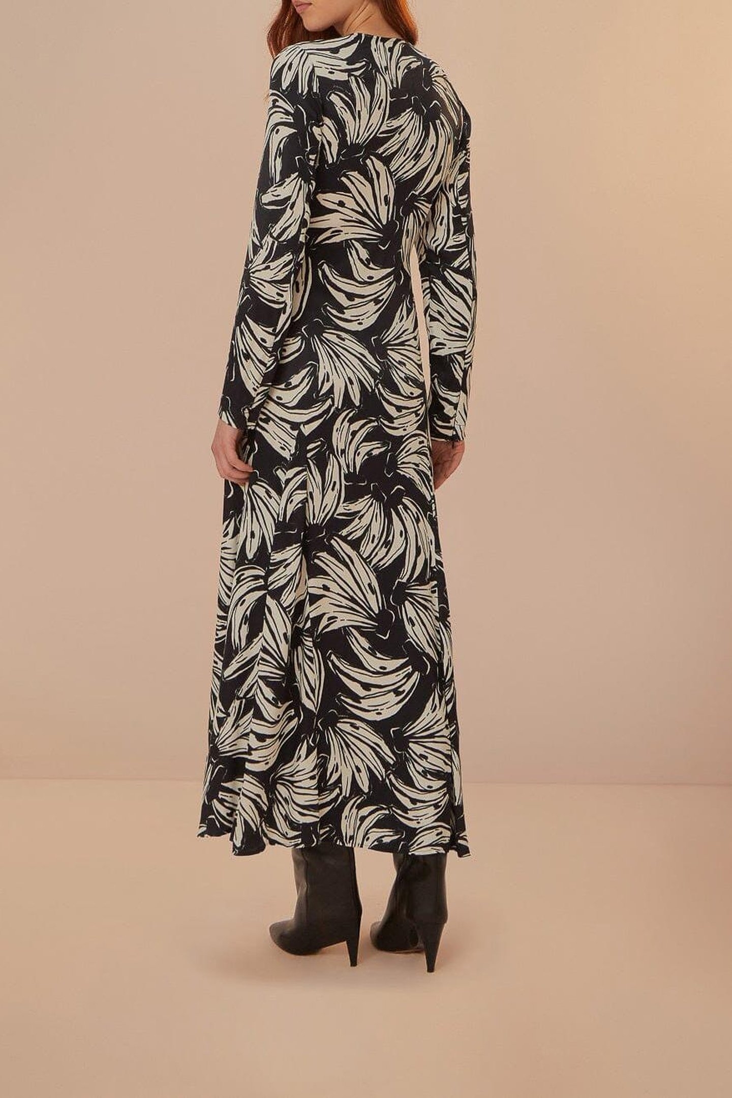 BOSSA BANANA BLACK MIDI DRESS 2