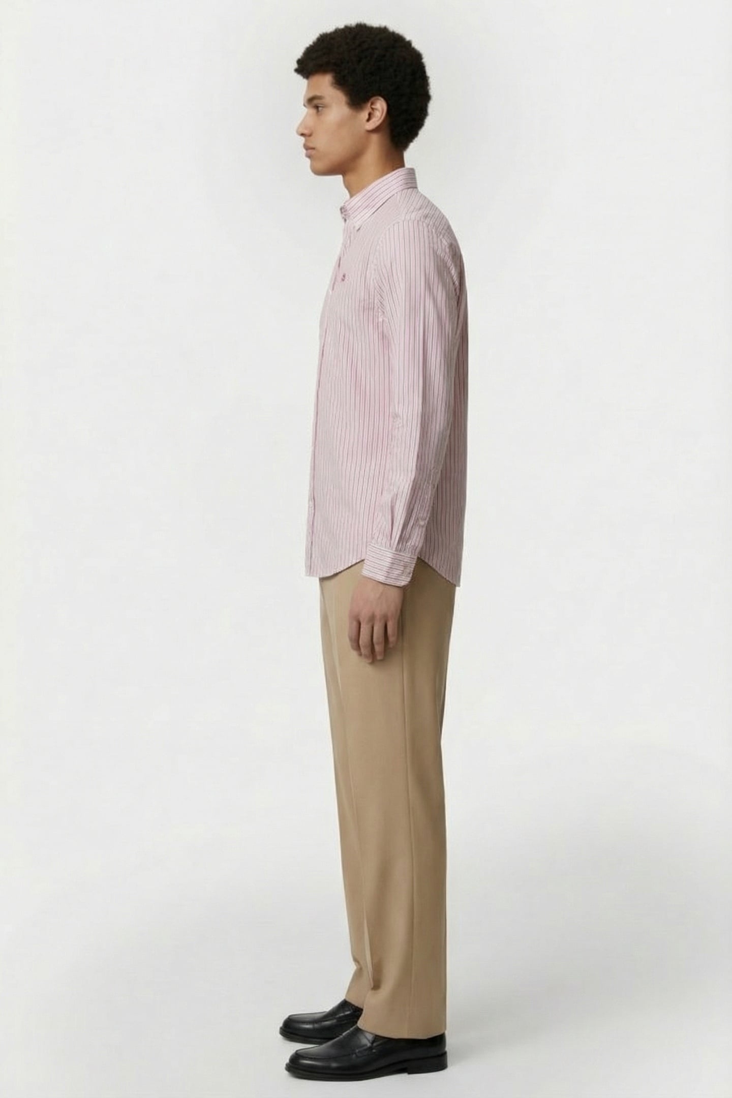 ESSENTIAL STRIPE POPLIN SHIRT MYSTIC PINK WHITE STRIPE 3