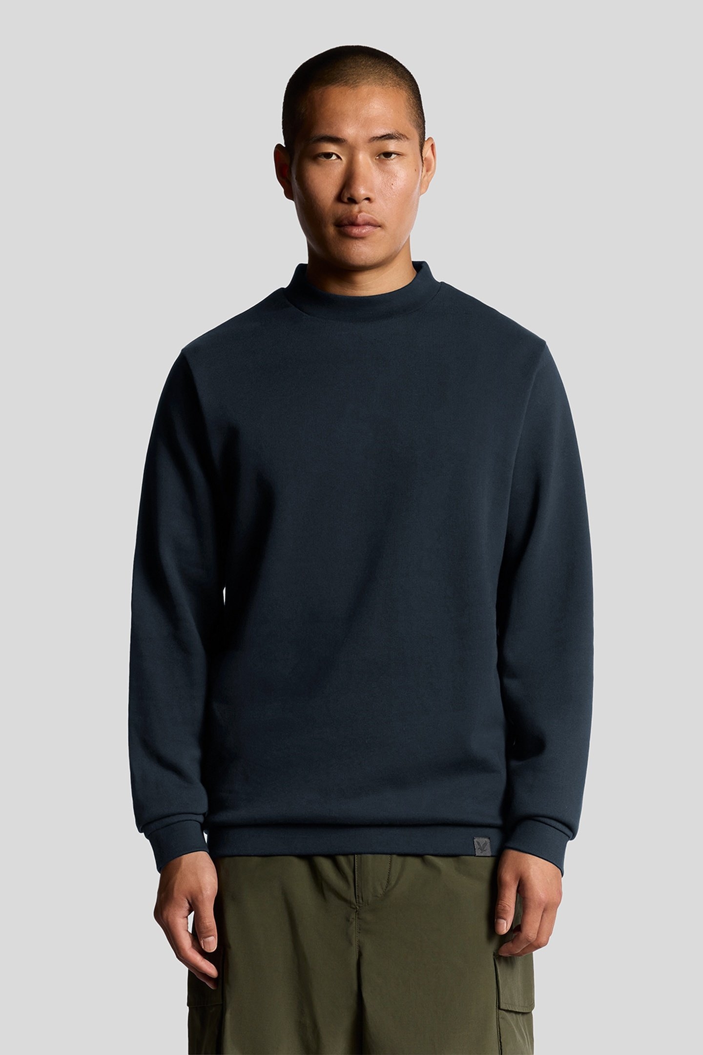 HALF RAGLAN CREW NECK SWEATSHIRT DARK NAVY 1