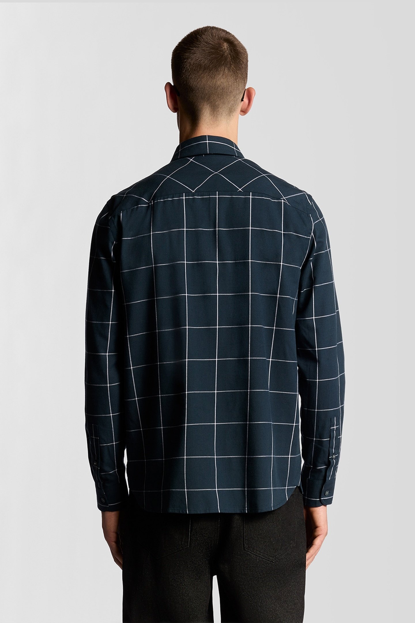 WINDOW PANE CHECK SHIRT DARK NAVY/WHITE 3