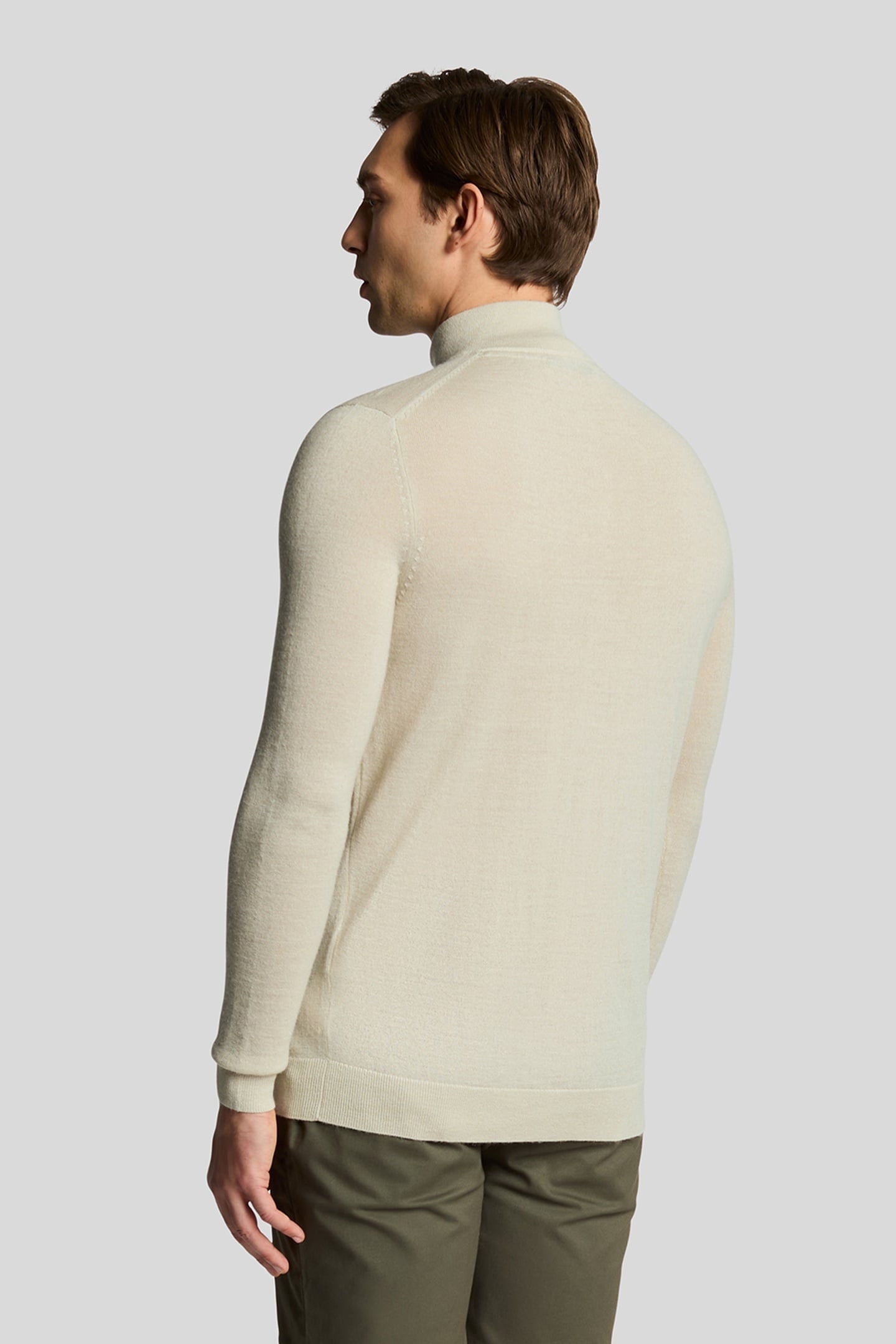 GOLF QUARTER ZIP MERINO JUMPER SESAME 3