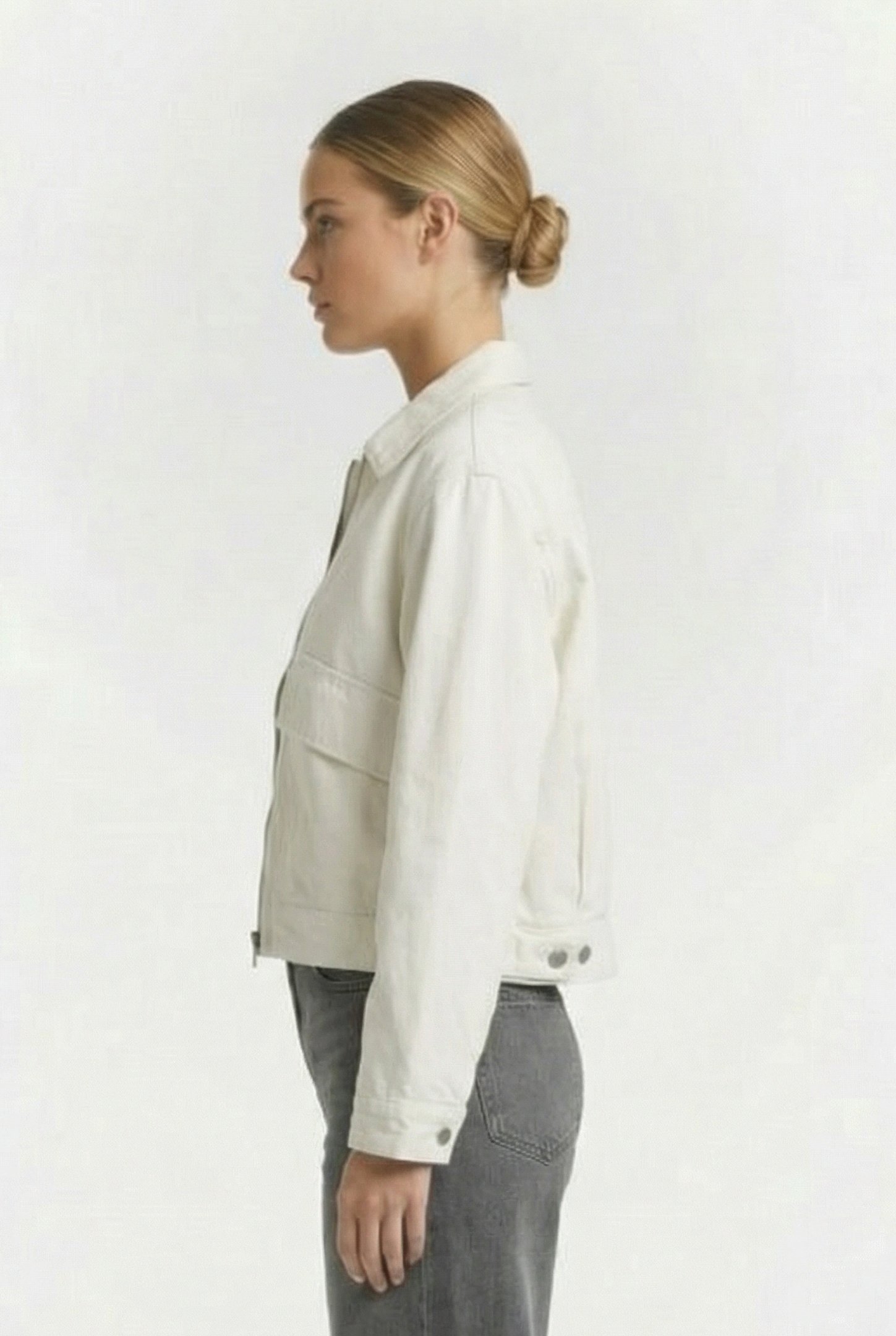 STRAFFORD WASHED CANVAS JACKET VINTAGE WHITE 3