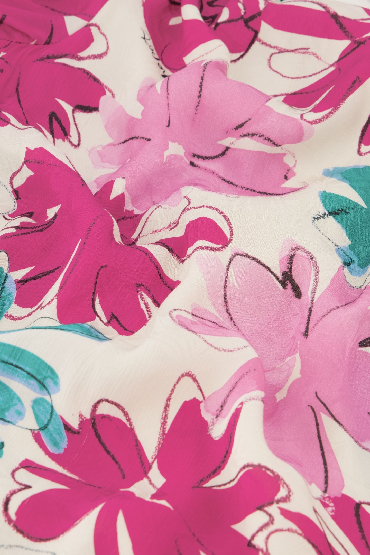 CECILIE DRESS WARM WHITE/PINK FROL 5