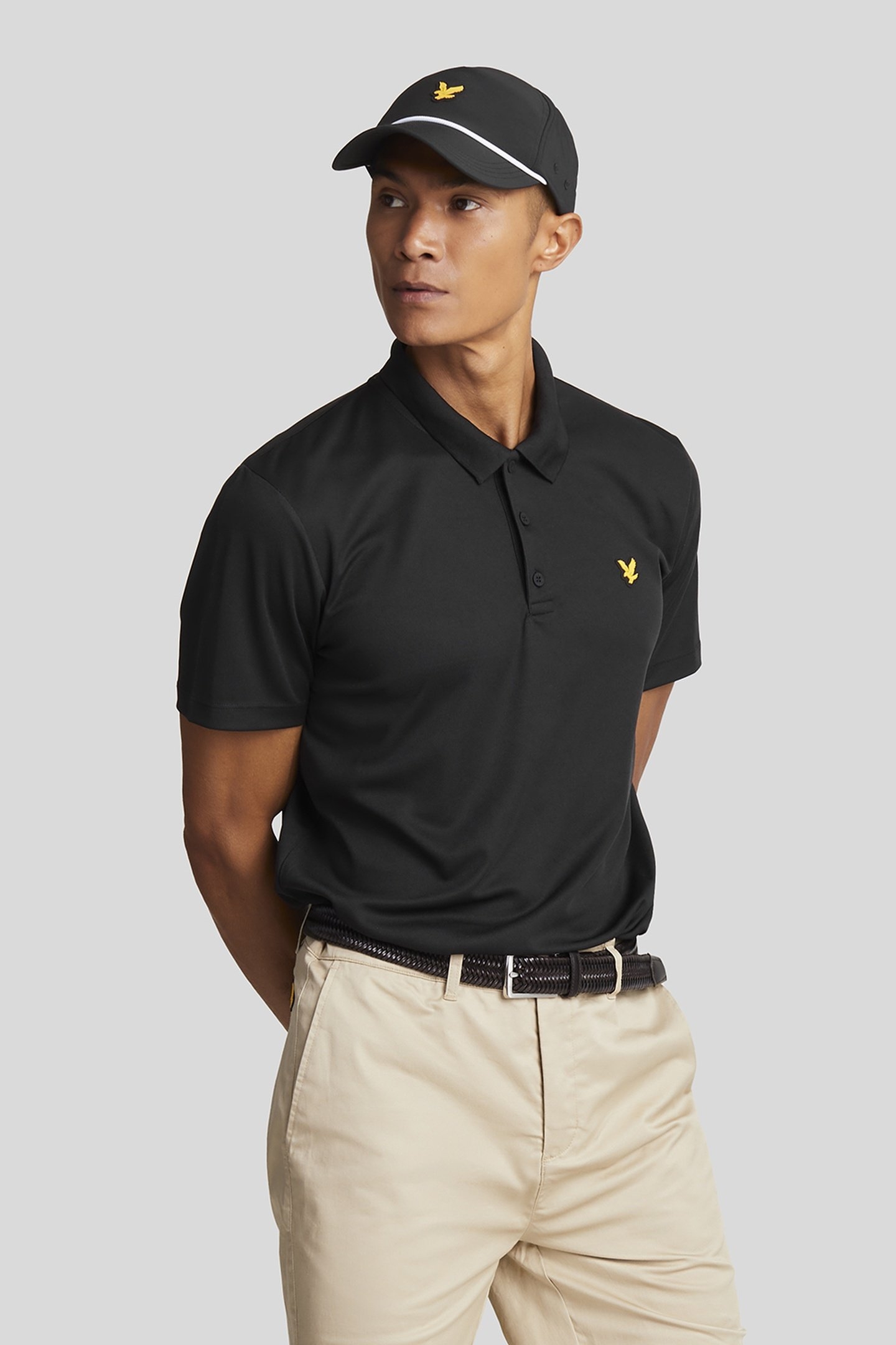 GOLF TECH POLO SHIRT JET BLACK 1