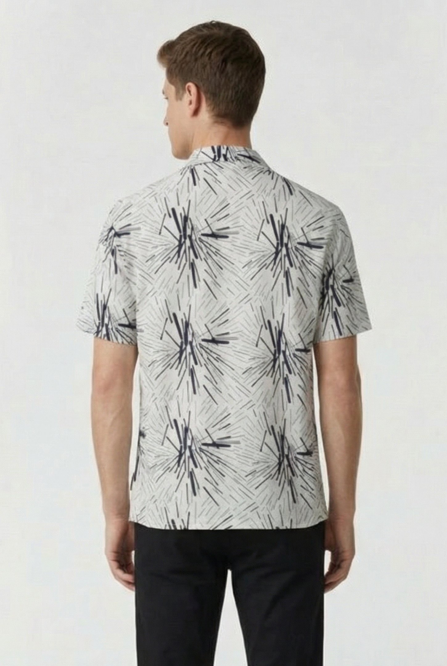 SPLAT VISCOSE REVERE SHORT SLEEVE WHITE 2