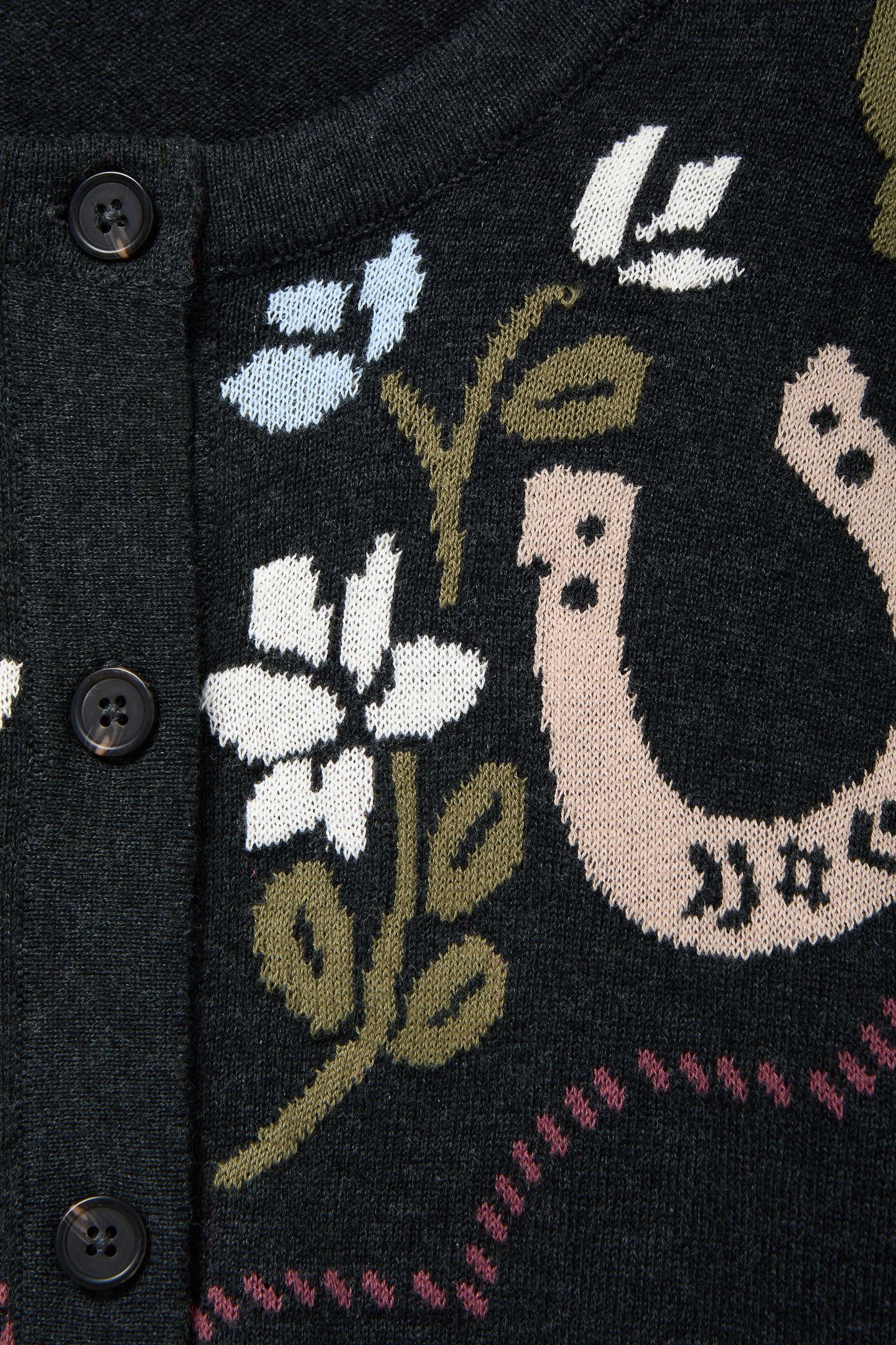 CREW NECK CARDIGAN CHARCOAL GREY HEATHER 6