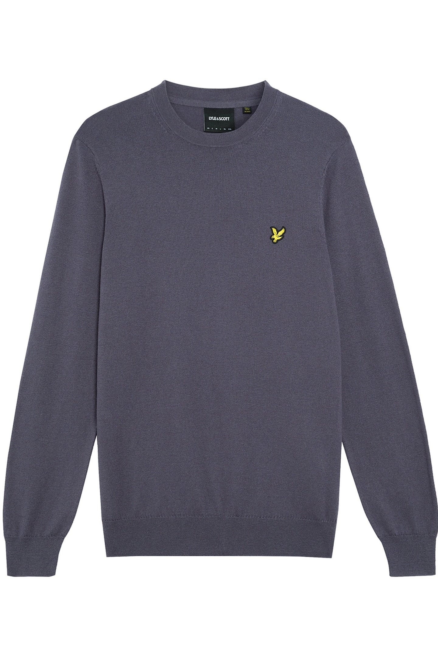 COTTON MERINO CREW NECK JUMPER GRAYSTONE 4