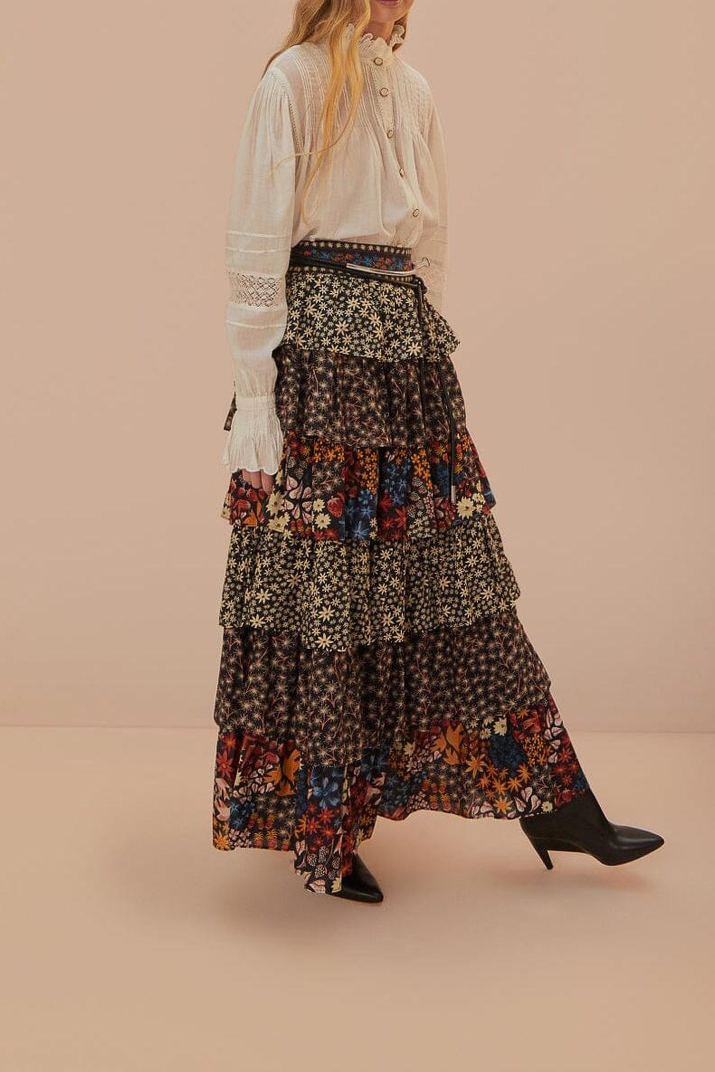 JUJUS GARDEN BLACK MIDI SKIRT 2