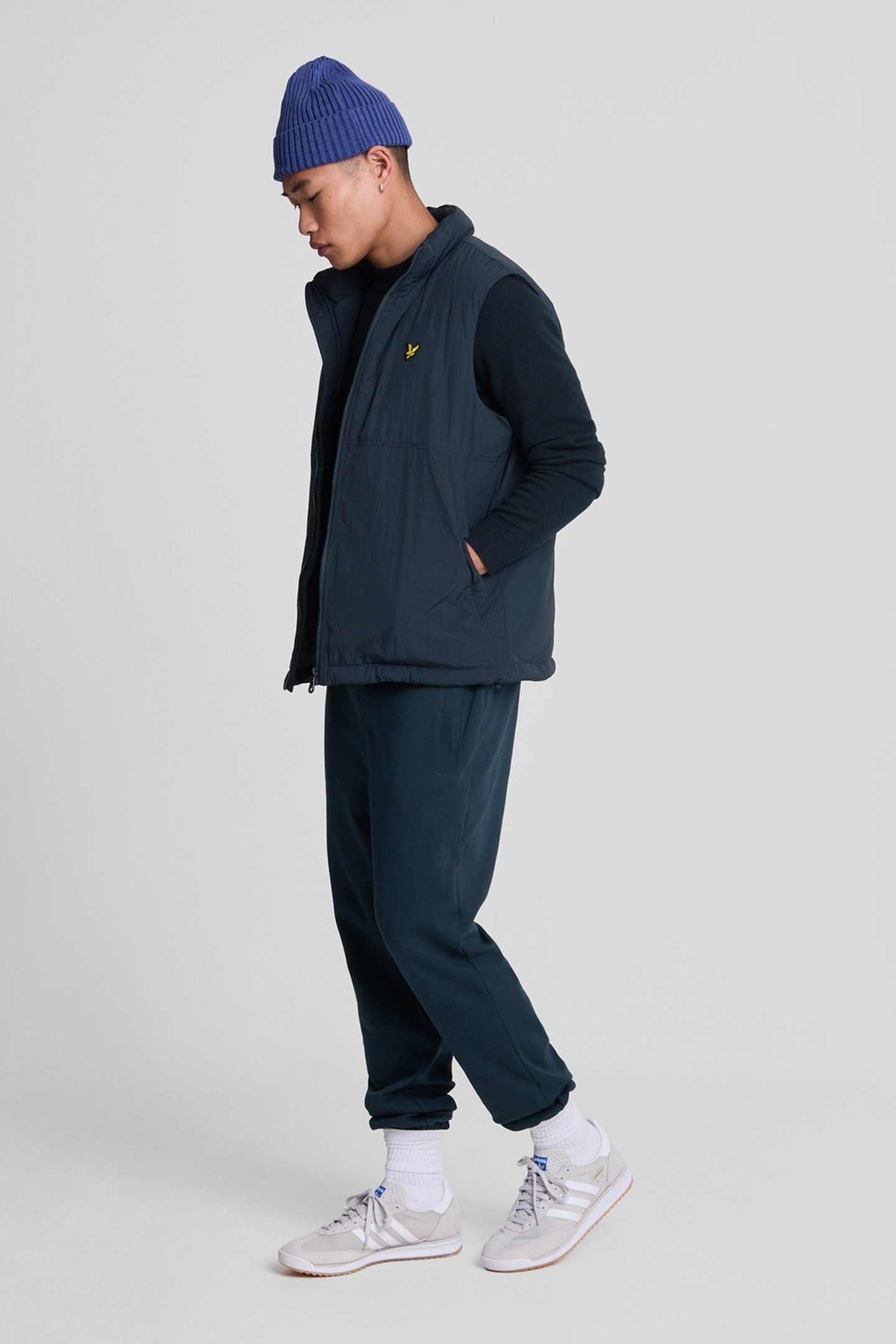 LAMBSWOOL BLEND MOCK NECK JUMPER DARK NAVY 3