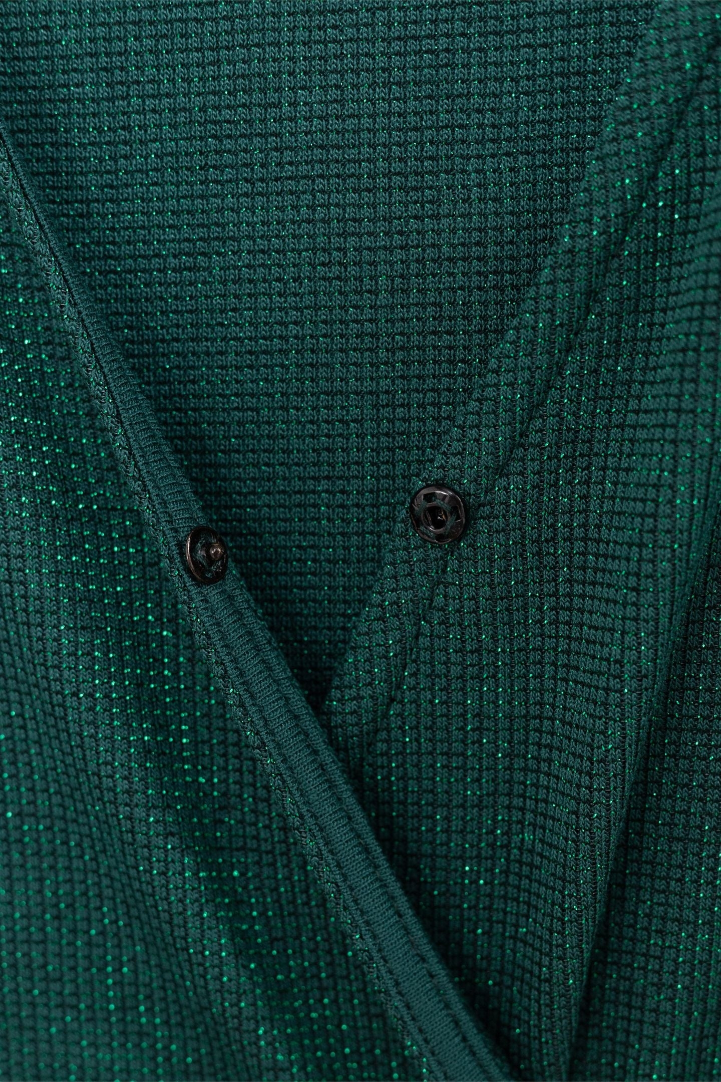 GREEN LUREX WAFFLE KNIT DRESS GREEN 6