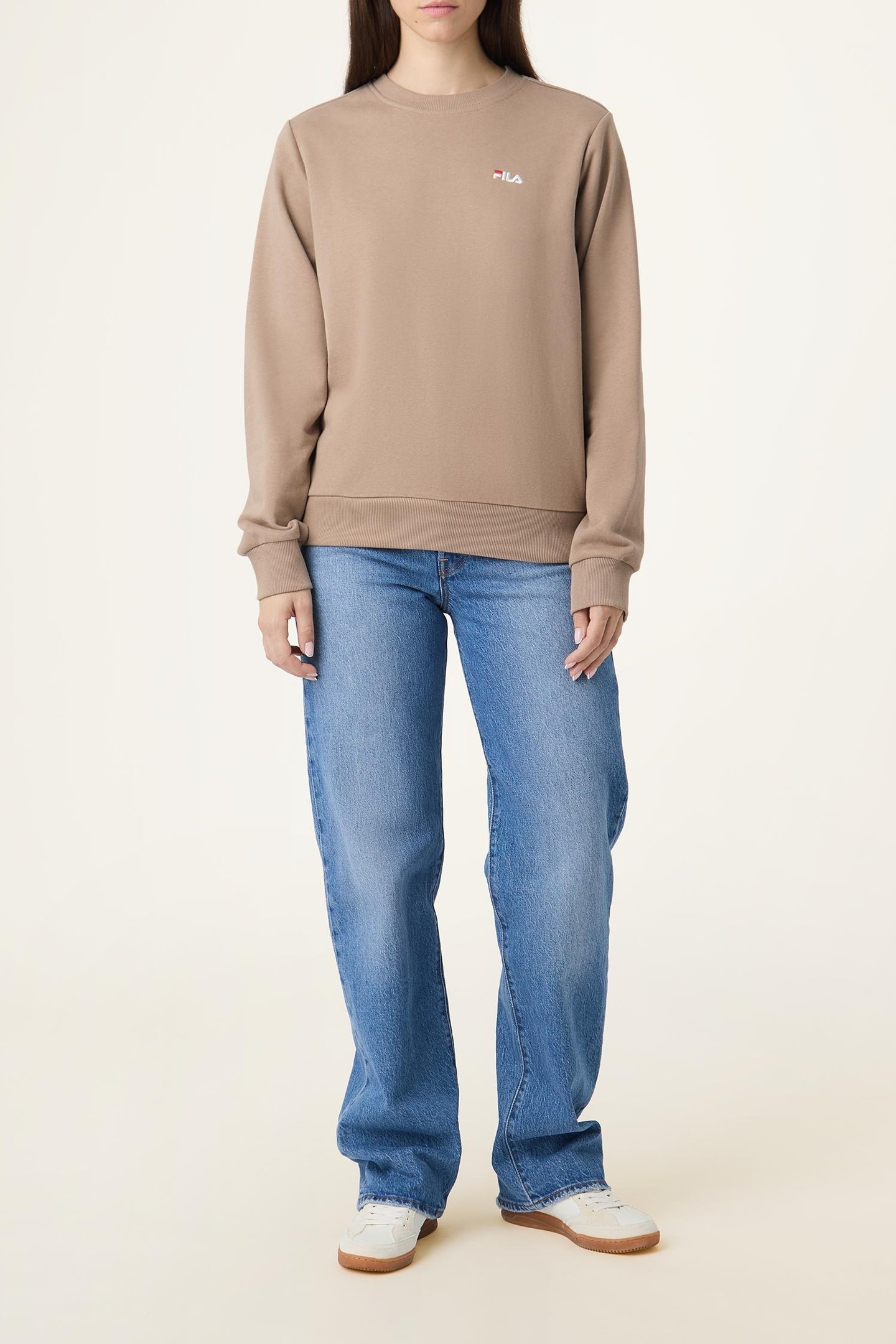LIERNA REGULAR CREWNECK SWEATSHIRT TAUPE GRAY 2