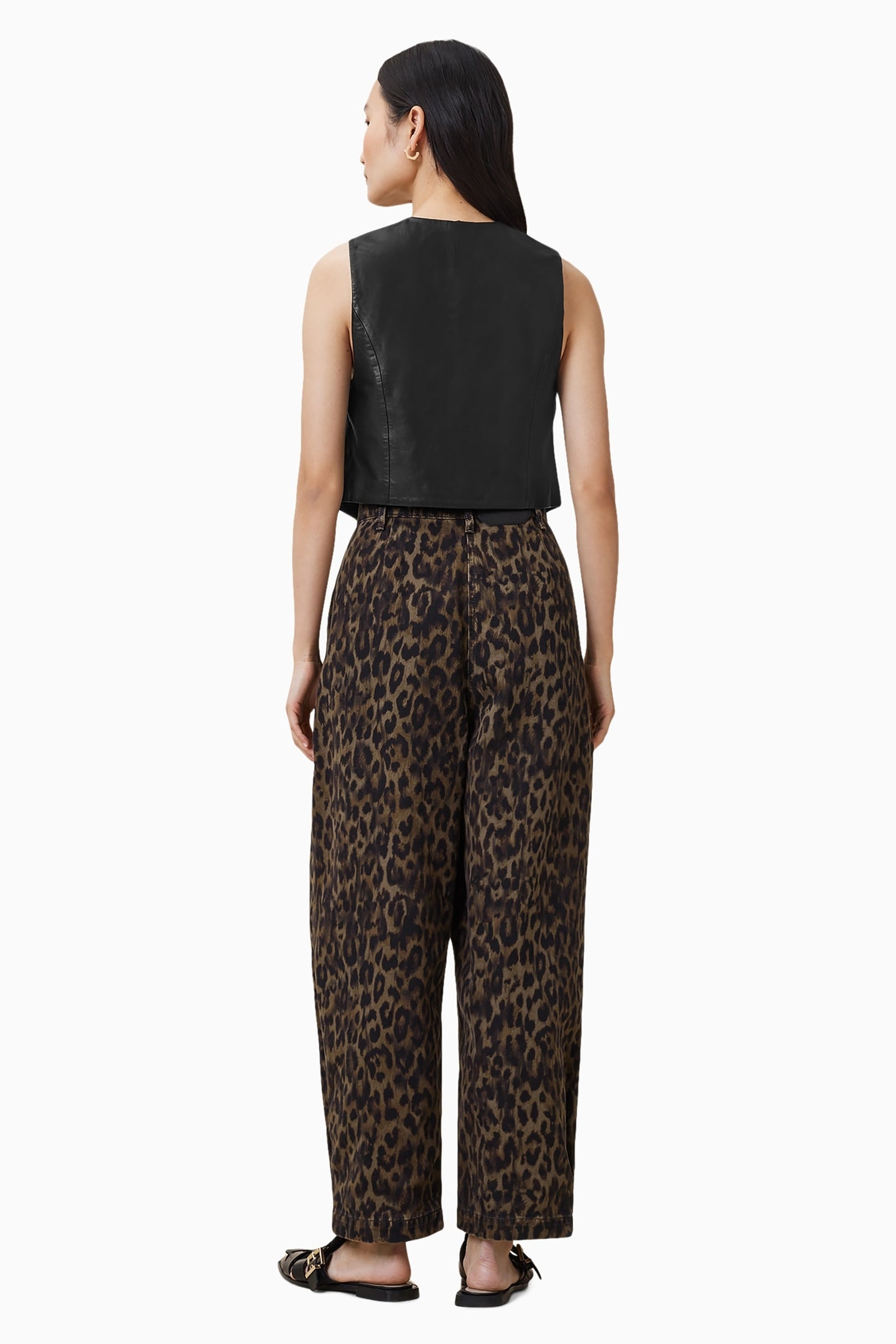 BECCA DENIM TROUSER LEOPARD BROWN 6