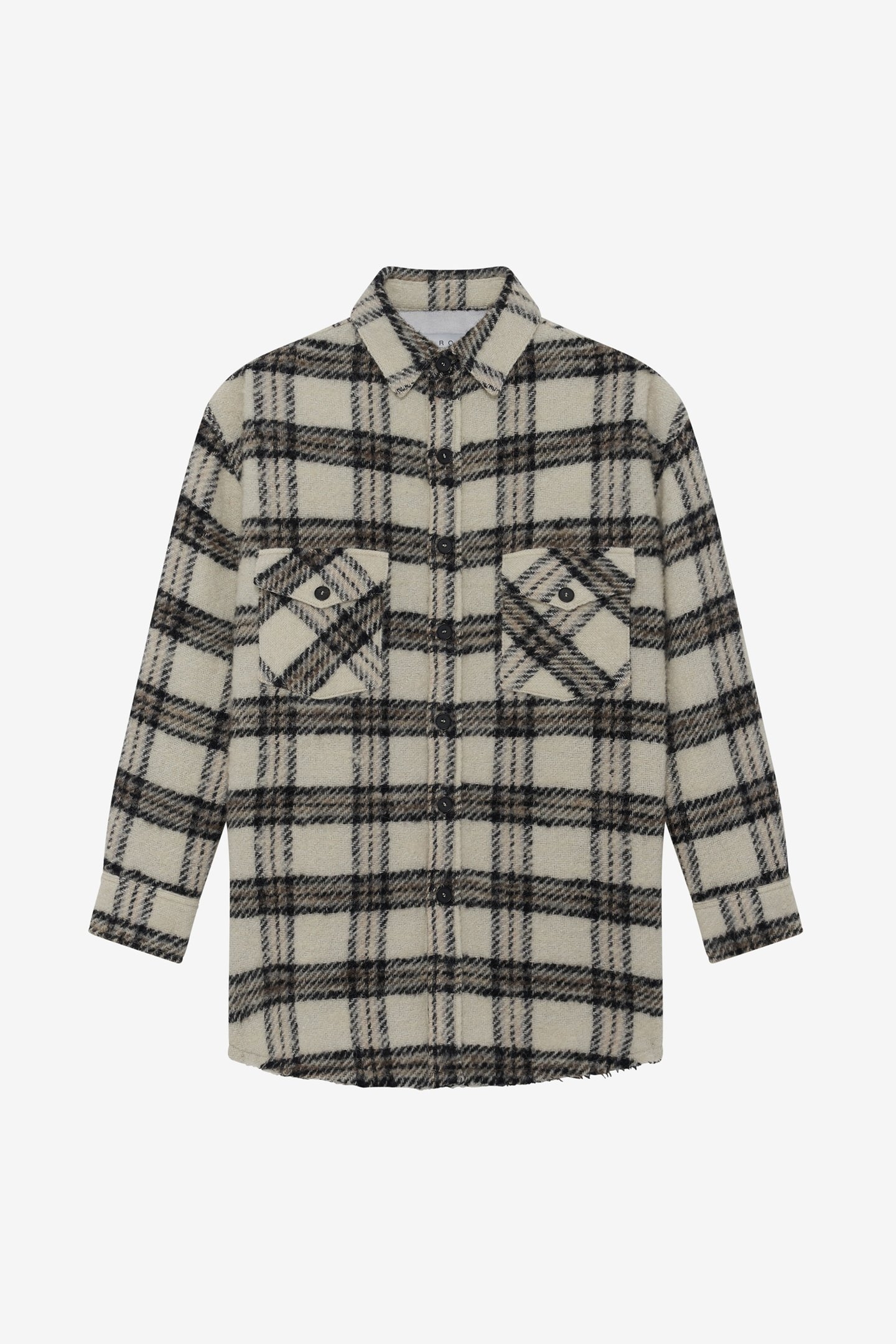 BIELO OVERSHIRT ECRU/BLACK/GREY 4