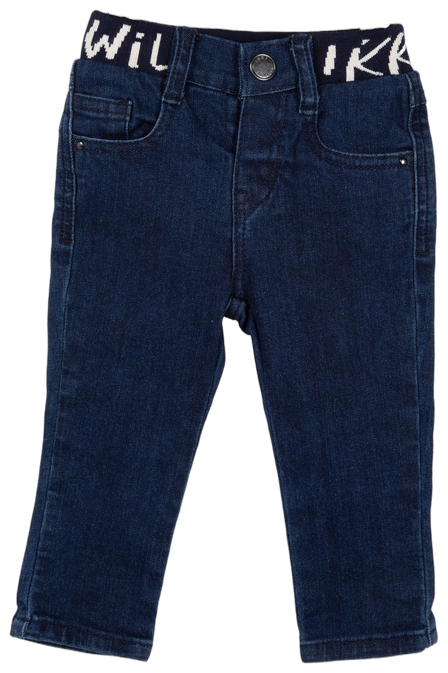 VINTAGE BLUE JEANS WITH A MESSAGE AND ORGANIC COTTON BELT FO 1