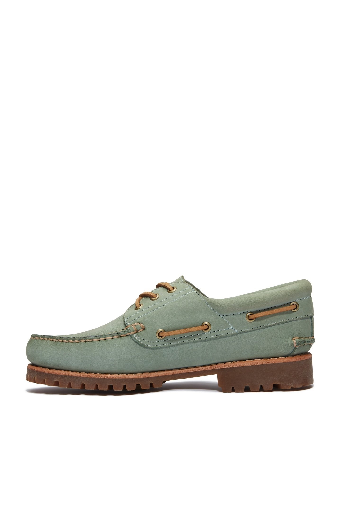 AUTHENTIC BOAT SHOE MEDIUM GREEN NUBUCK 6