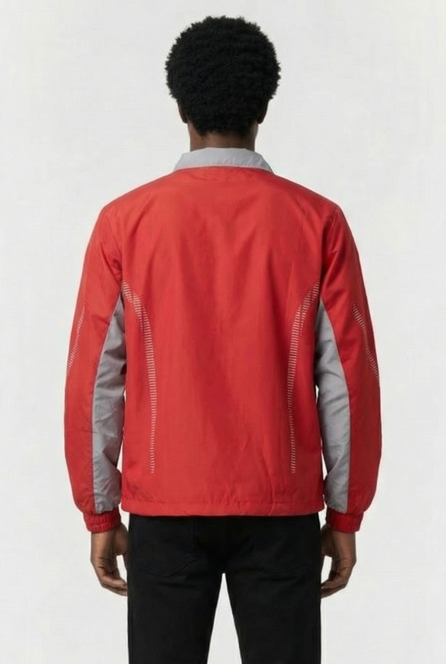 UNISEX TL WARM UP JACKET RED-GREY 4