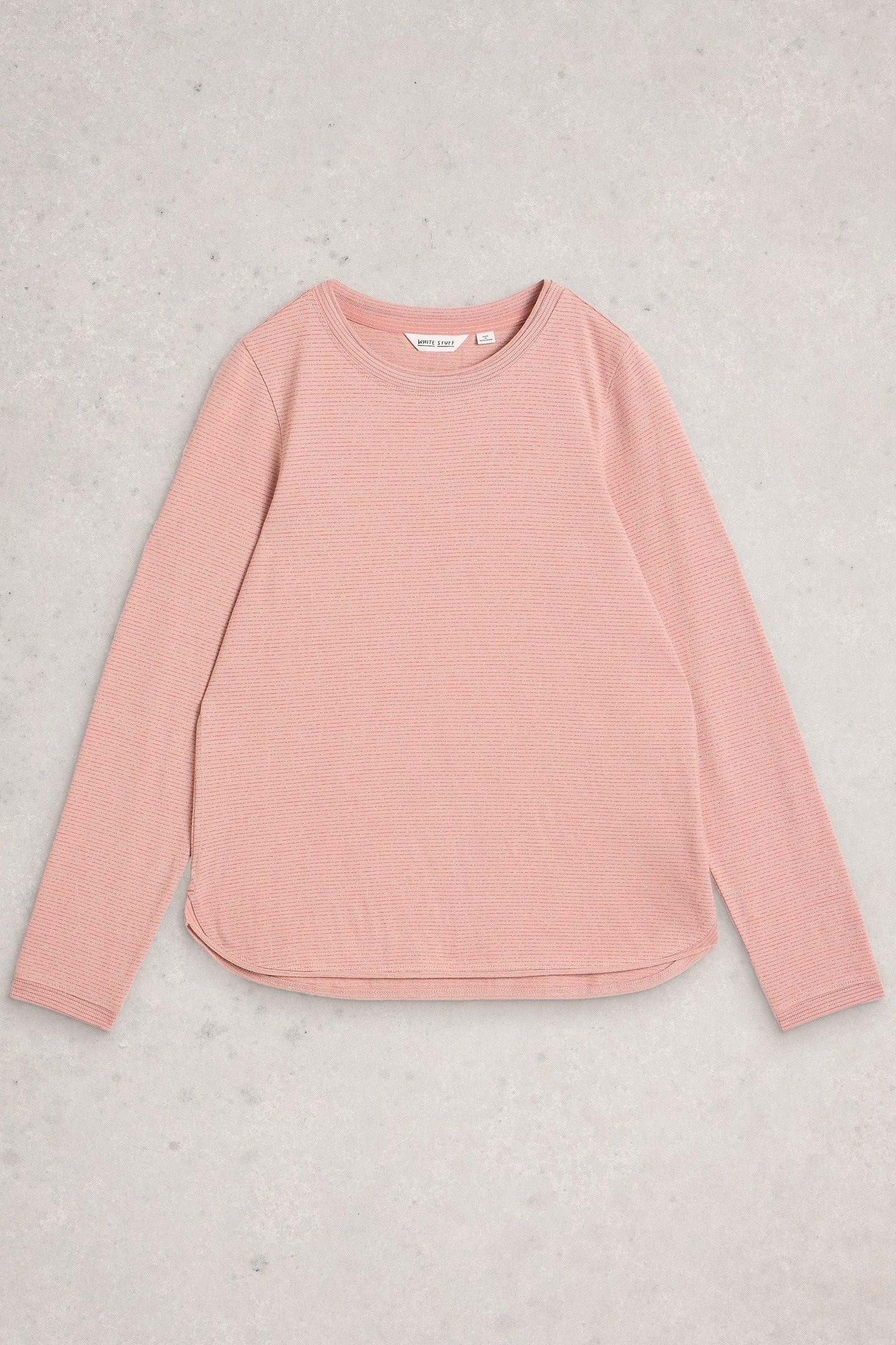 CLARA LS SPARKLE TEE DUSTY PINK 3