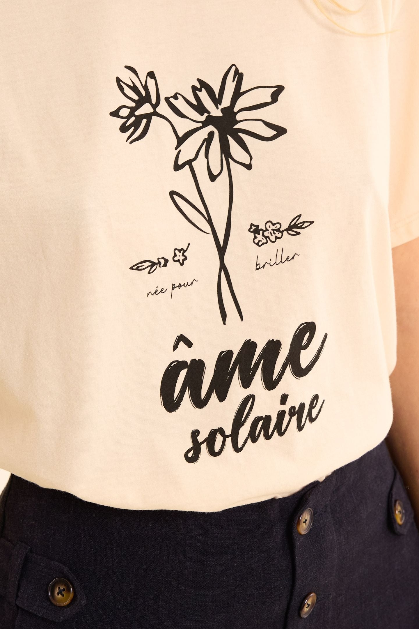 SHORT-SLEEVED ECRU FLORAL T-SHIRT ECRU 6