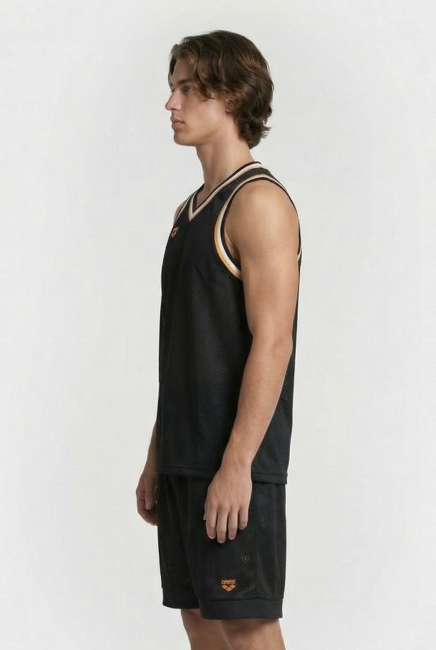 UNISEX ARENA 50TH TANK TOP MESH REVERSIBLE BLACK MULTI 6