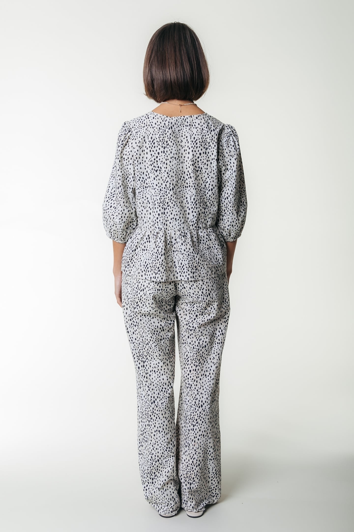 MELODY CHEETAH STRAIGHT PANTS BEIGE 2