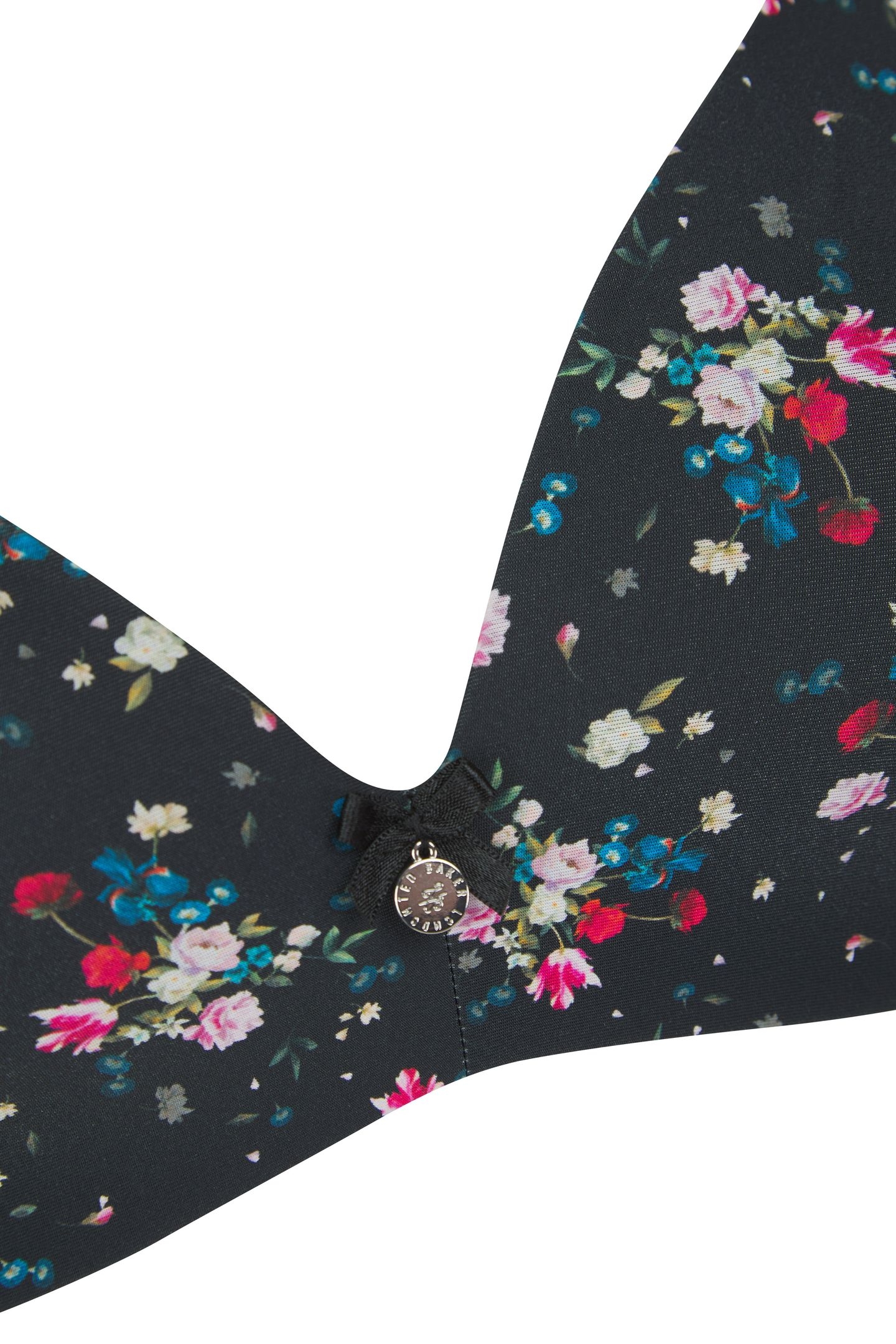 FABEL 2 PK DITSY ROSE PRINT WIRELESS SHAPIING BRA JET BLACK 7