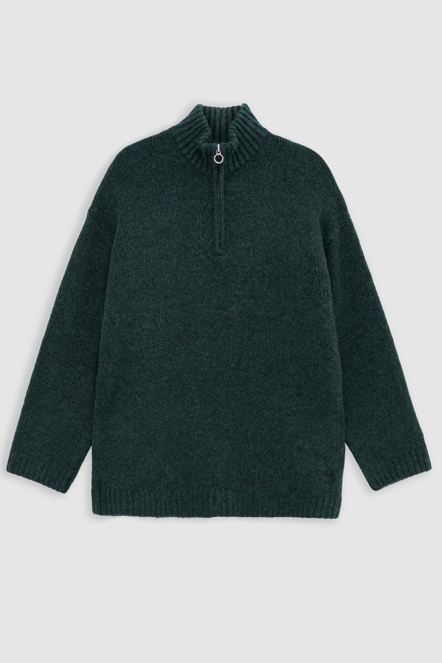 GIRL'S GREEN TRUCKER-NECK SWEATER 1