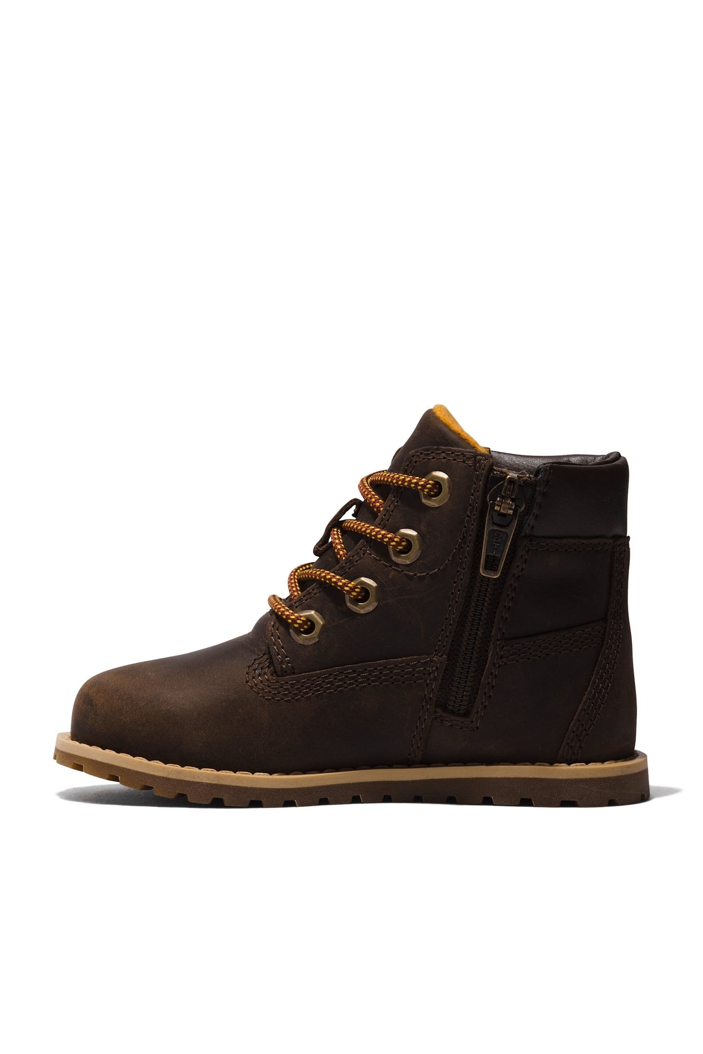 UNISEX POKEY PINE MID LACE UP WITH ZIP BOOT DARK BROWN 8