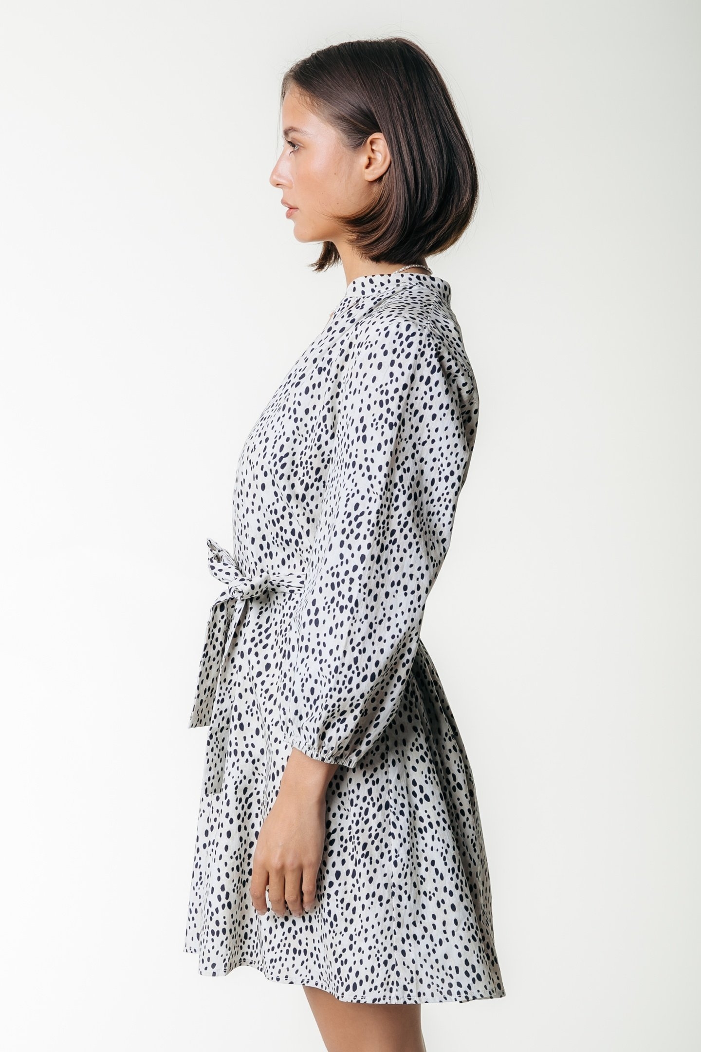 LIZE CHEETAH SHIRT MINI DRESS SS BEIGE 3