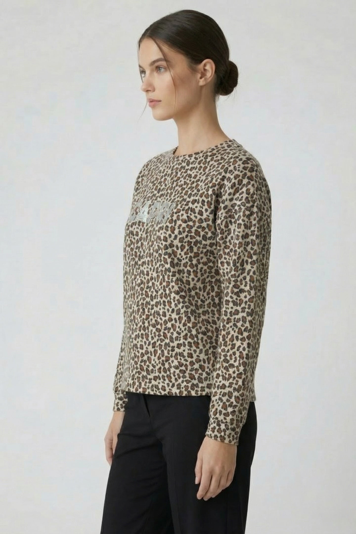 MERAKI - BLACK ORGANIC COTTON SWEATSHIRT WITH GOLDEN MESSAGE 3