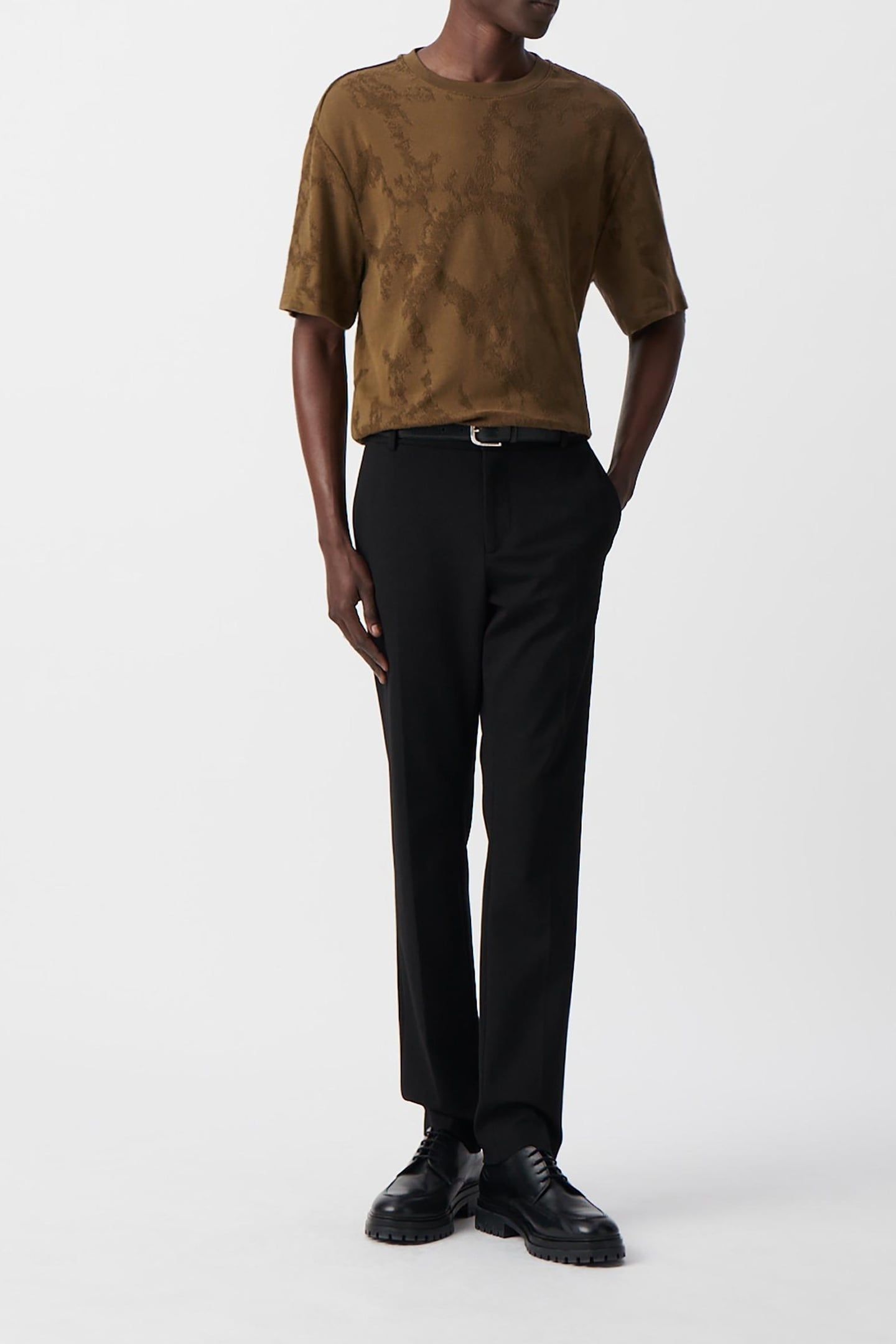 BRONZE CAMOUFLAGE JACQUARD T-SHIRT 1